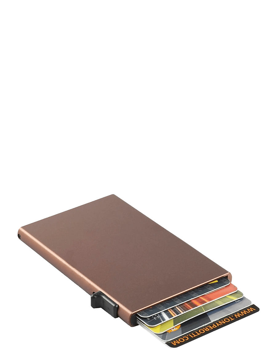 Tony Perotti - Furbo single Aluminum cardholder - punge - dark brown - 1