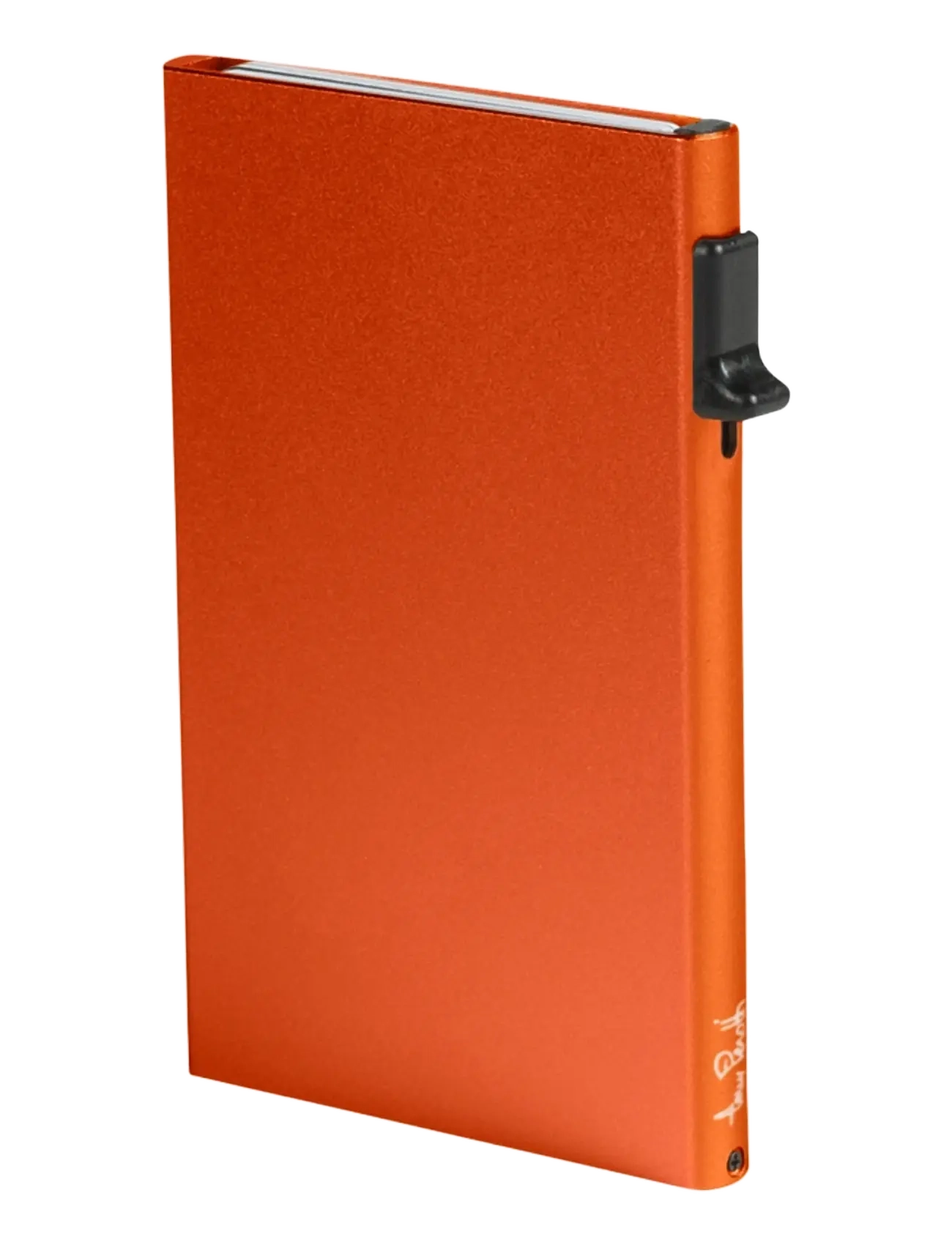 Tony Perotti Furbo Single Aluminum Cardholder, Mænd, Aluminium Kortholder, Orange, Str: ONE SIZE