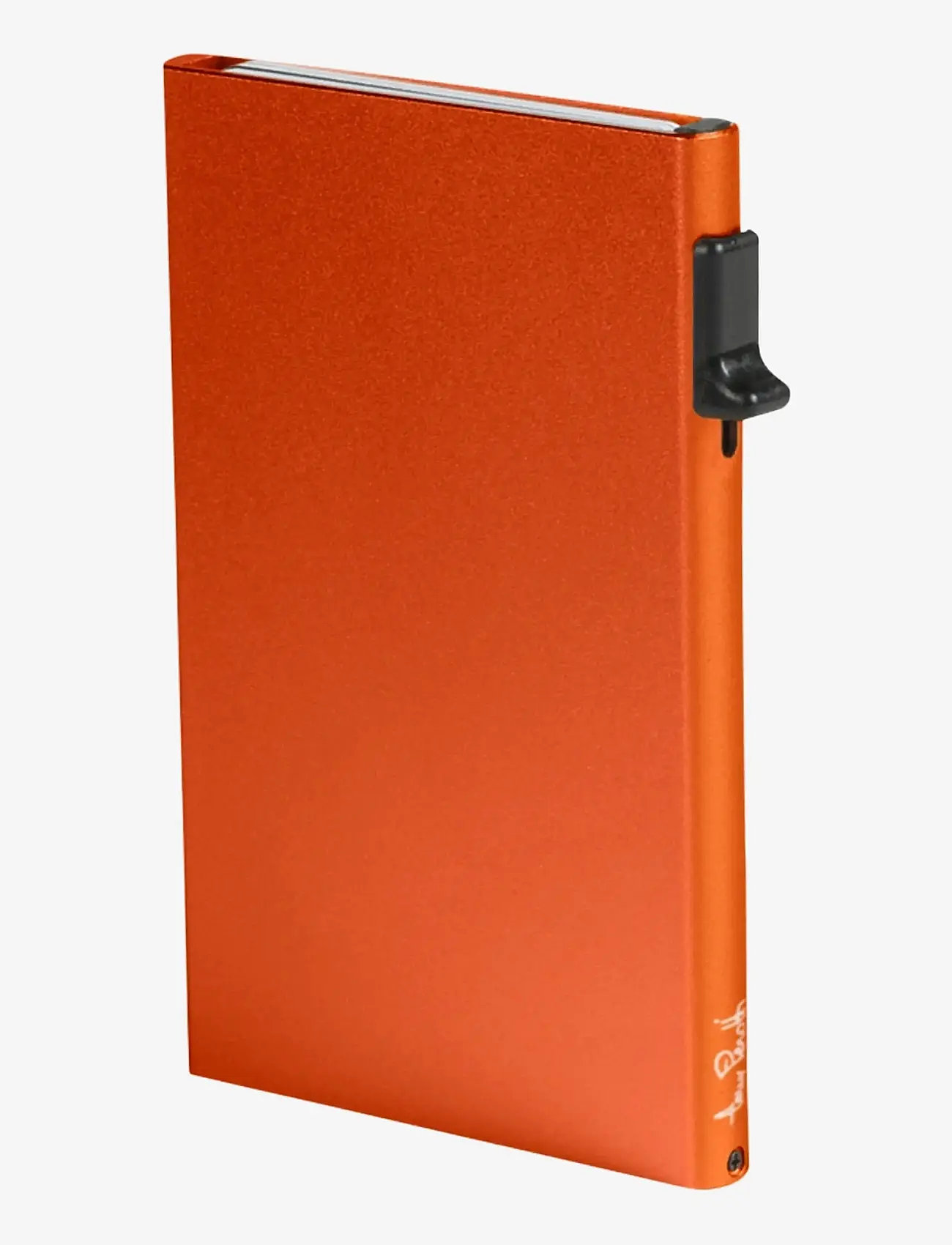 Tony Perotti - Furbo single Aluminum cardholder - wallets & cases - orange - 0