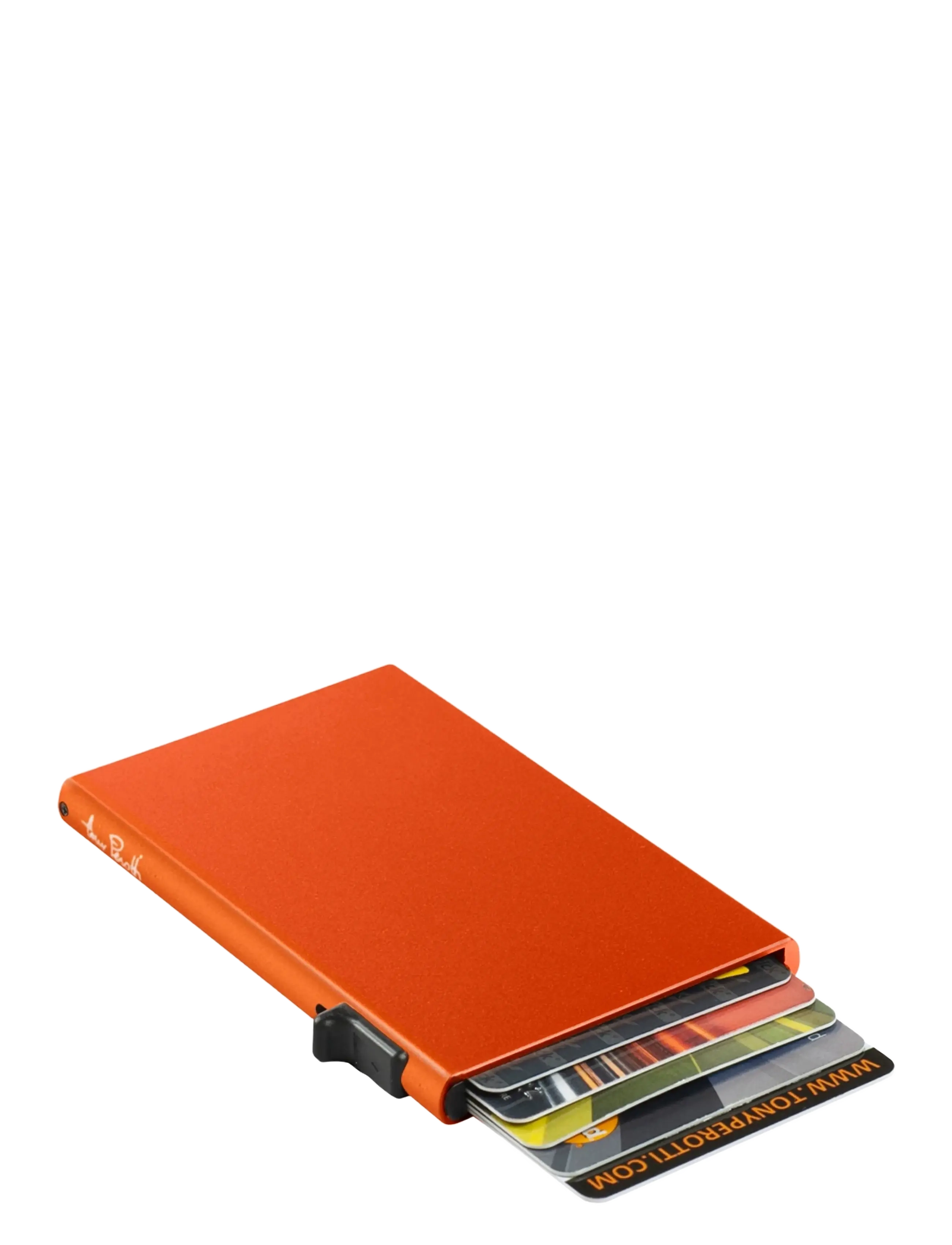 Tony Perotti - Furbo single Aluminum cardholder - punge - orange - 1