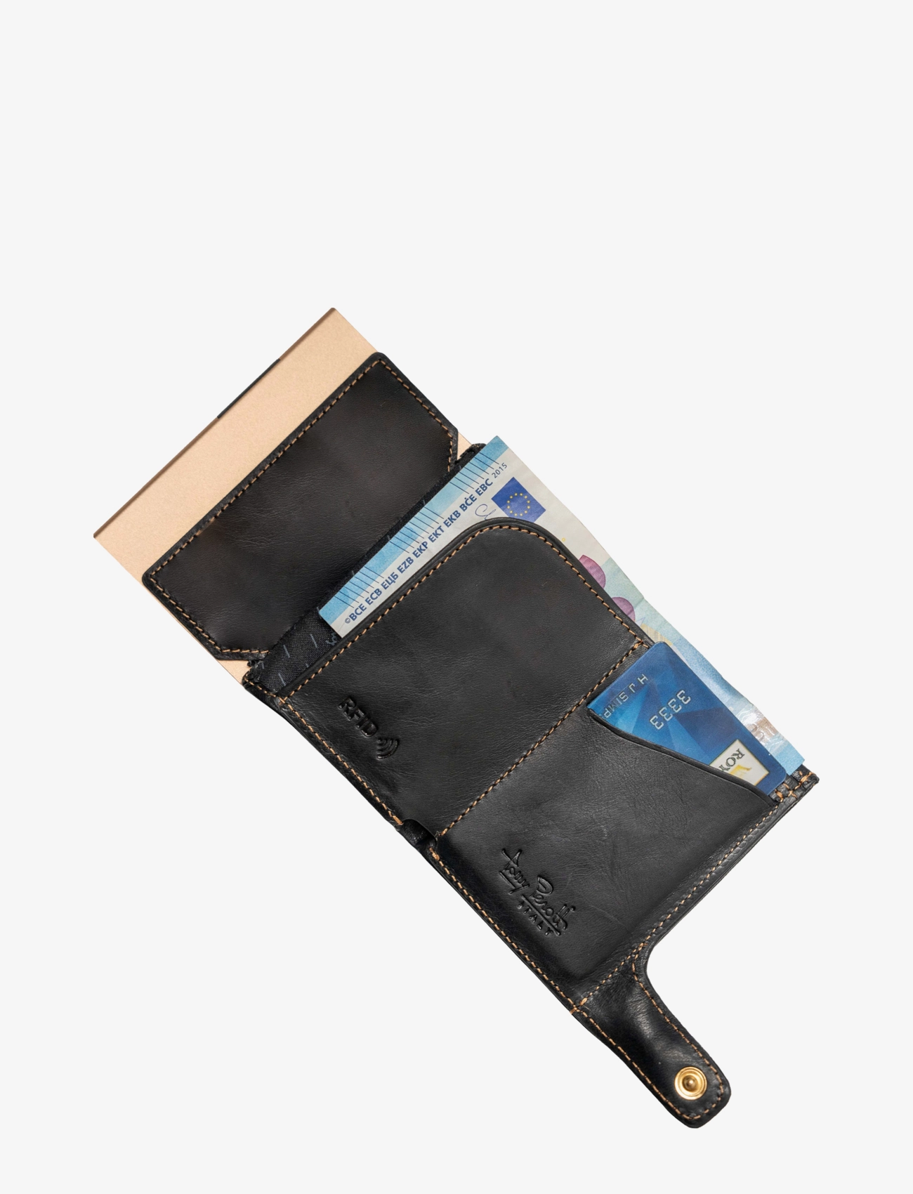 Tony Perotti - Furbo cardholder w/ banknote and coin pocket - porte-cartes - black - 5