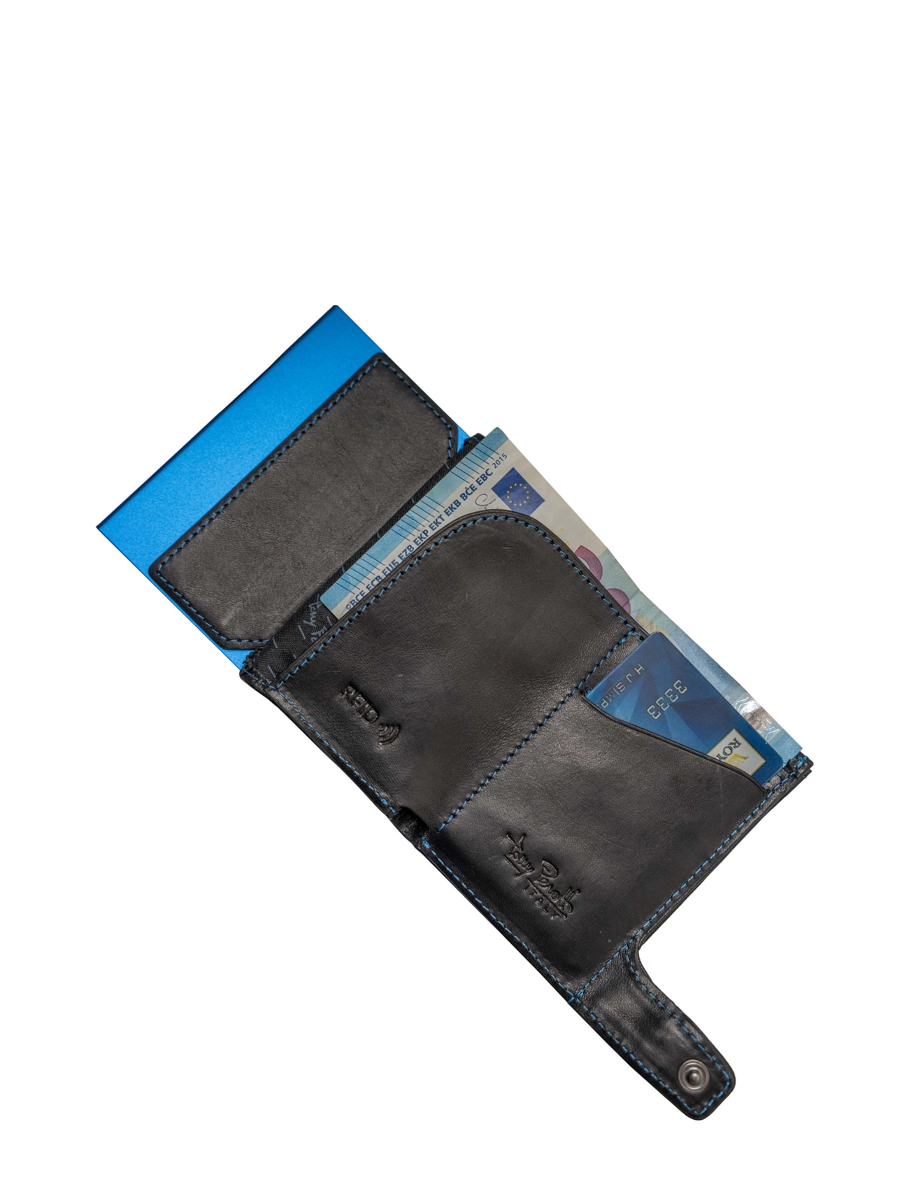 Tony Perotti - Furbo cardholder w/ banknote and coin pocket - porte-cartes - black - 5