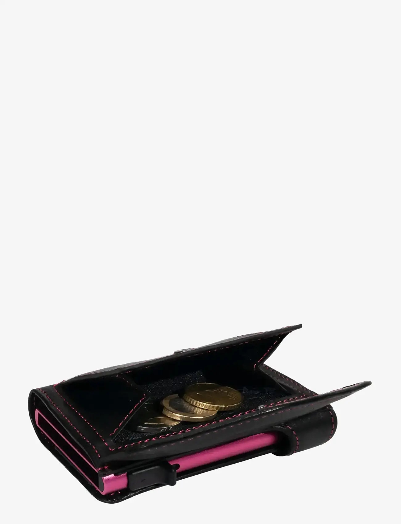 Tony Perotti - Furbo cardholder w/ banknote and coin pocket - wallets & cases - funchsia/schwarz - 4