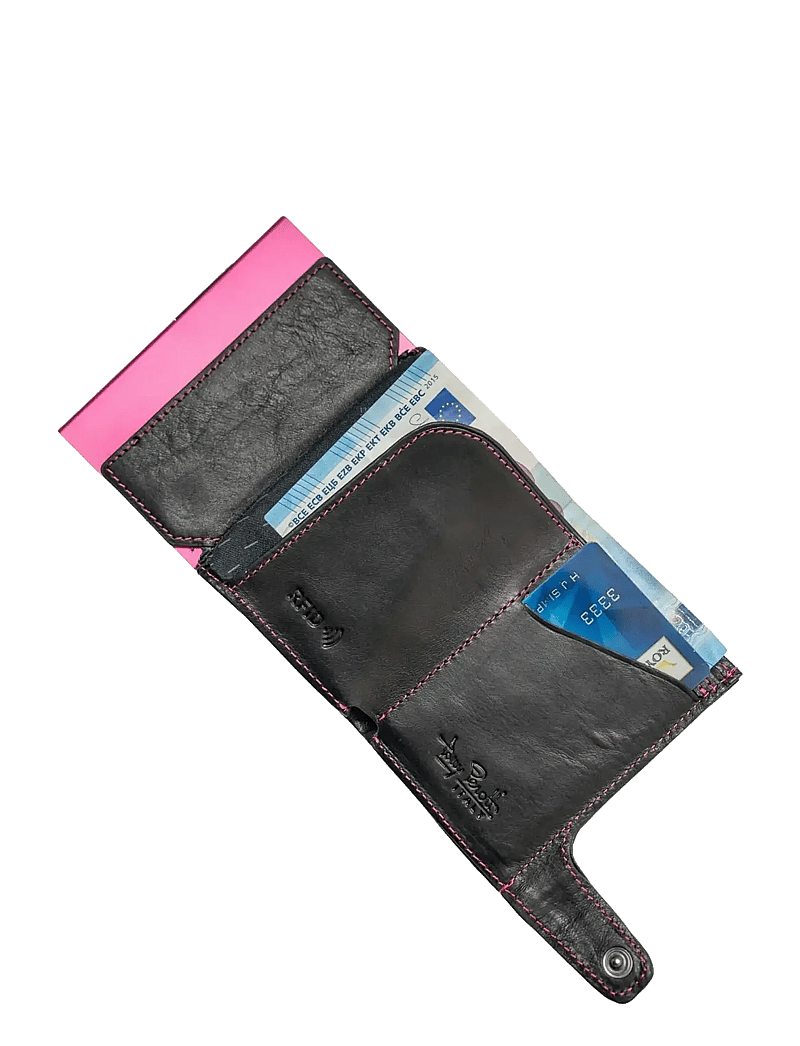 Tony Perotti - Furbo cardholder w/ banknote and coin pocket - brieftaschen und taschen - funchsia/schwarz - 5