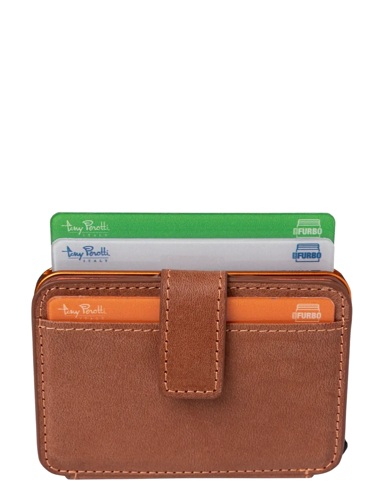 Tony Perotti Furbo Evo standard with banknote compartment - Lompakot ja Kotelot - DARK BROWN / brown