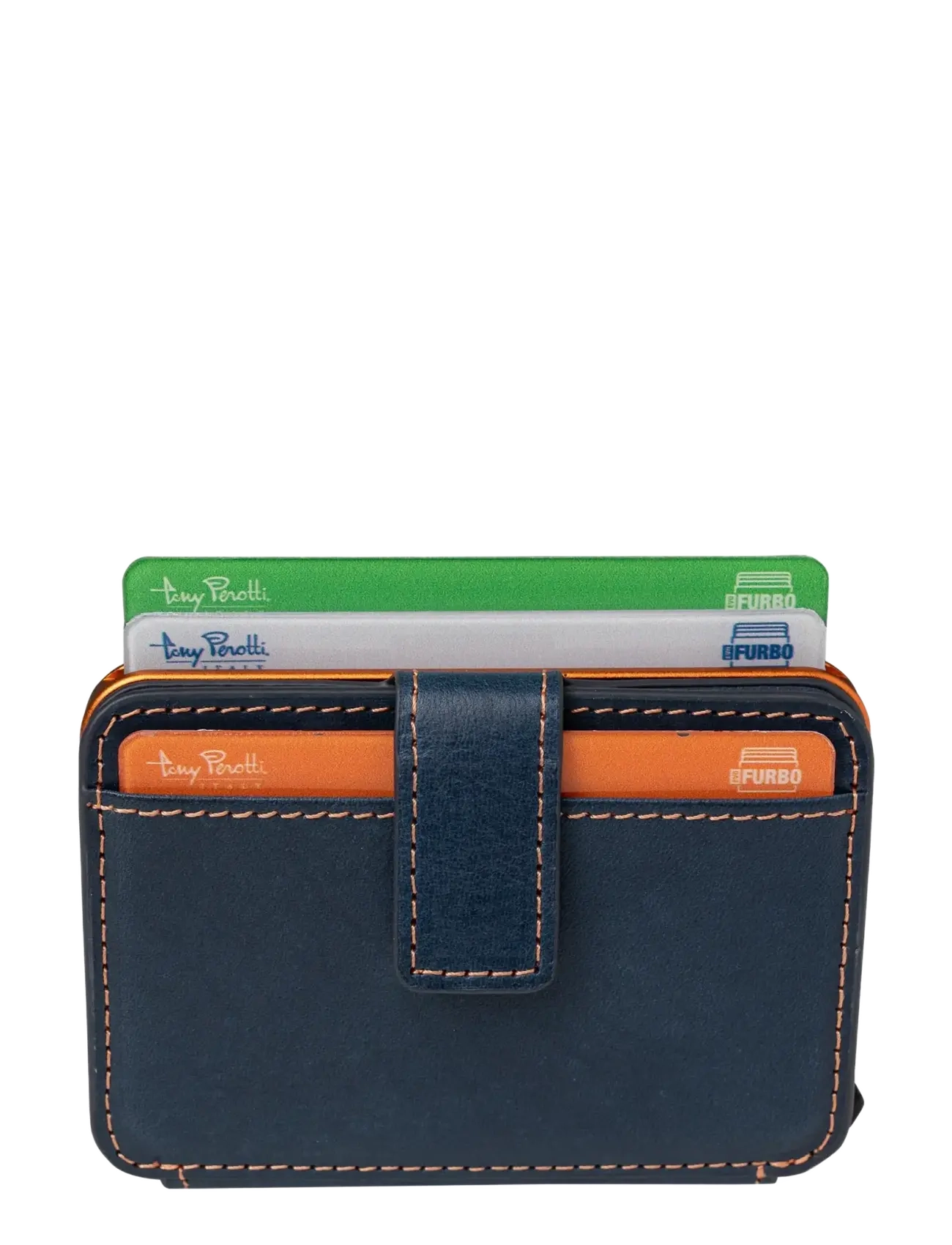 Tony Perotti Furbo Evo Standard With Banknote Compartment, One Size, Navy, Punge > Kortholder, Herre