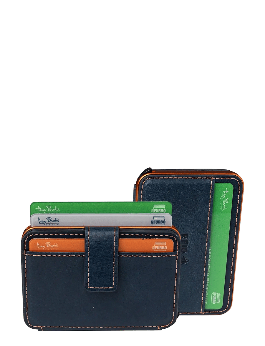 Tony Perotti - Furbo Evo standard with banknote compartment - brieftaschen und taschen - blue - 4