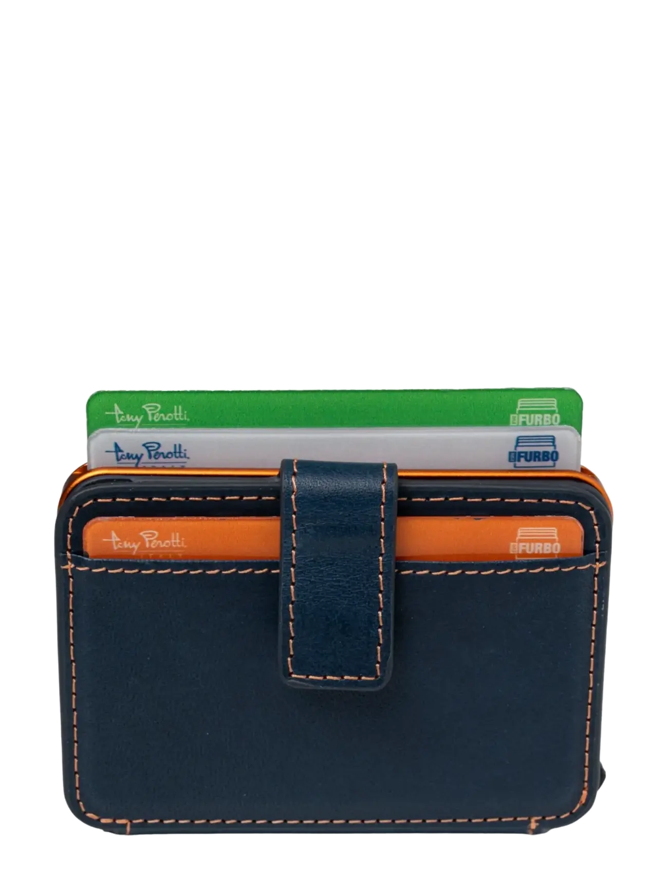 Tony Perotti Furbo Evo Large With Banknote And Coin Compartment, One Size, Navy, Punge > Kortholder, Herre