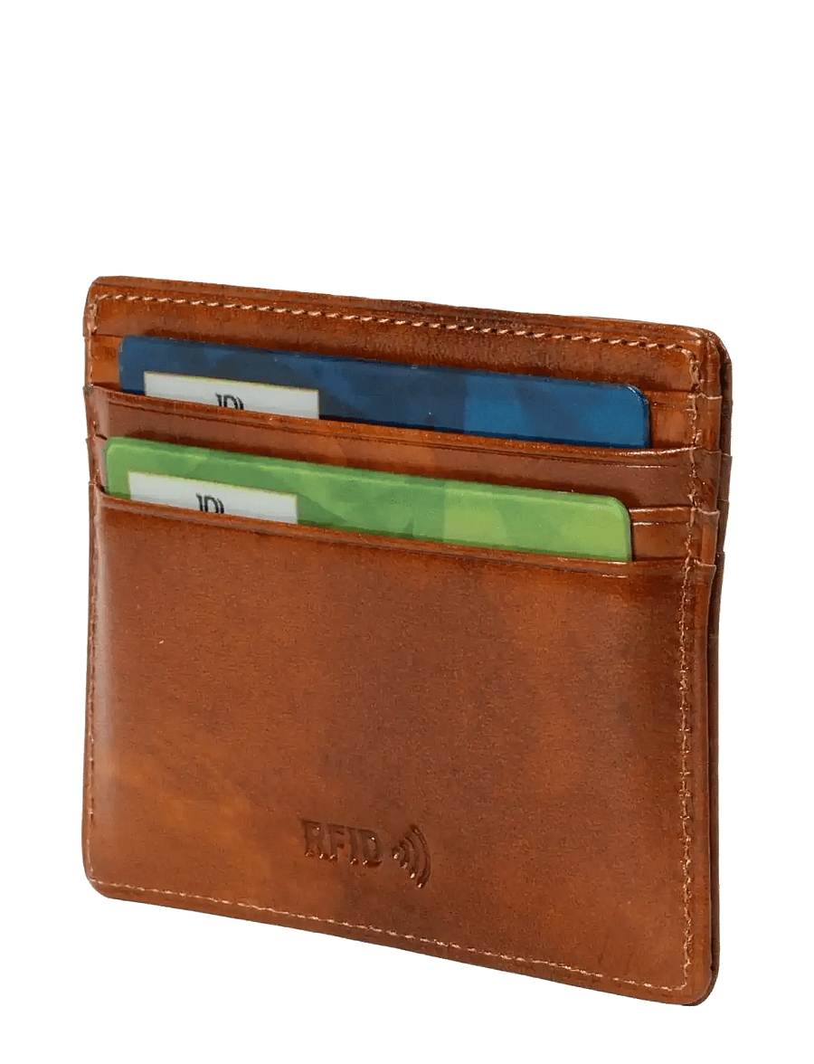 Tony Perotti - Creditcard wallet - piniginės ir dėklai - cognac - 0