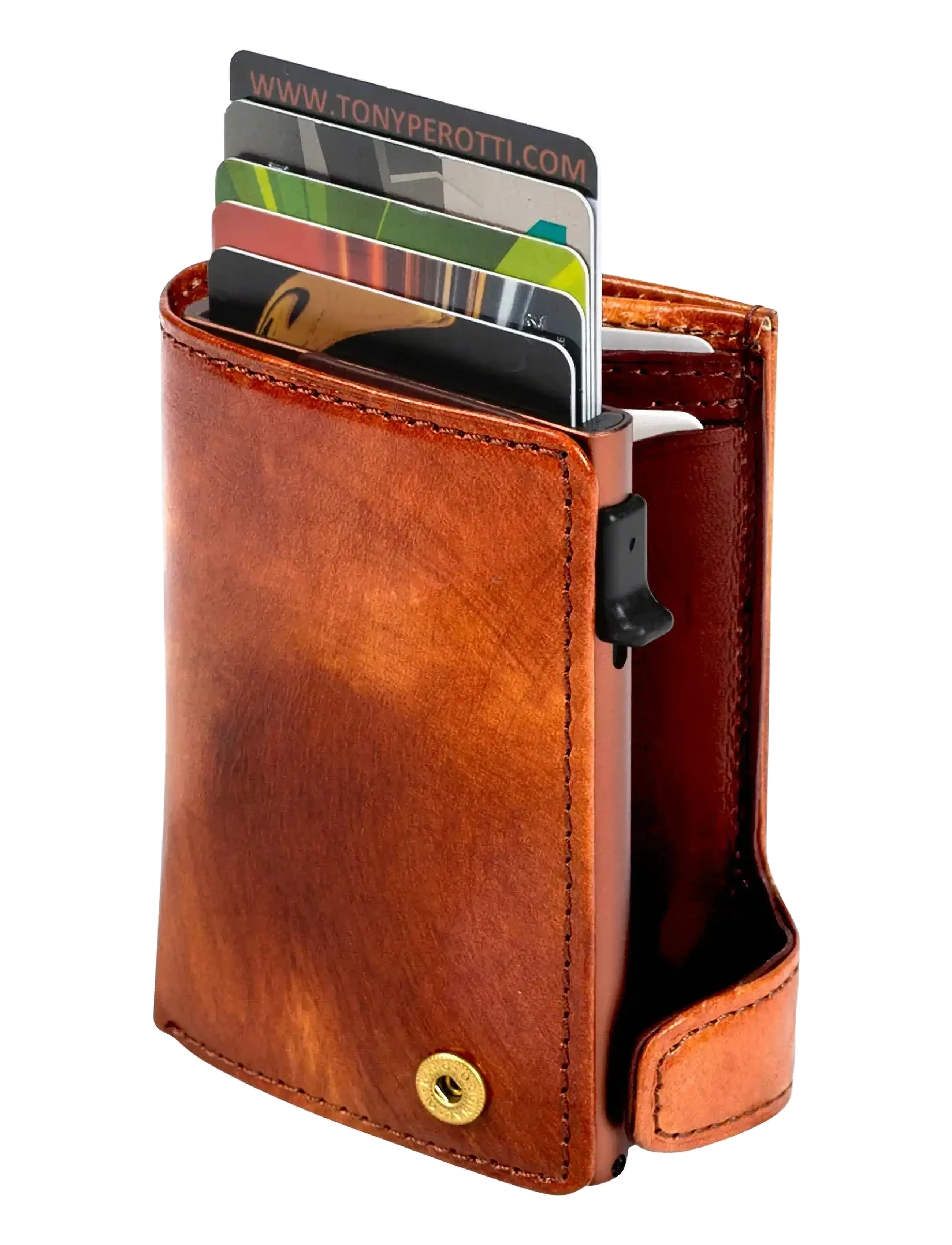 Tony Perotti Furbo Cardholder W/ Banknote And Coin Pocket, One Size, Wallets, Braun - Cardholder, Männerswear