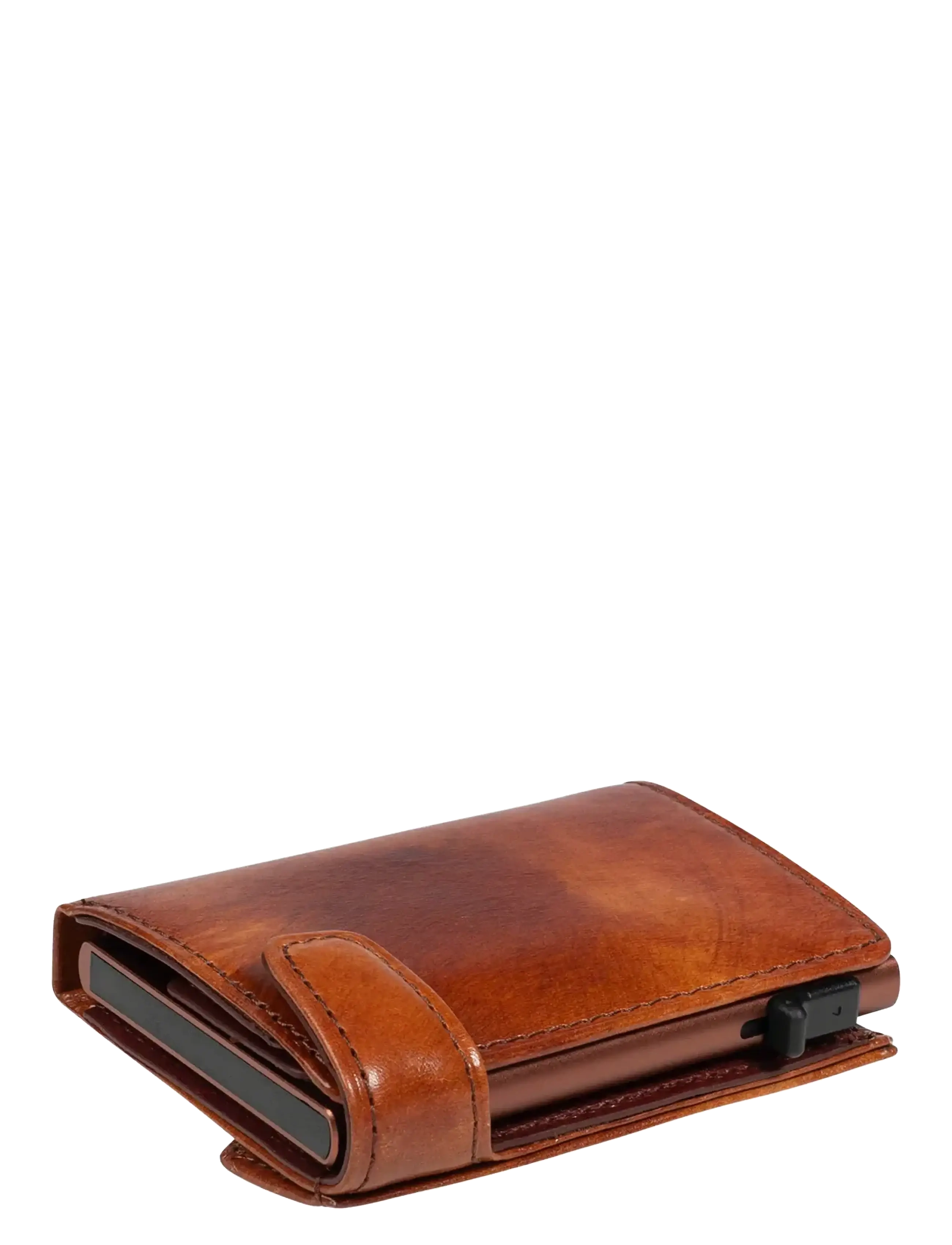 Tony Perotti - Furbo cardholder w/ banknote and coin pocket - wallets & cases - cognac - 1