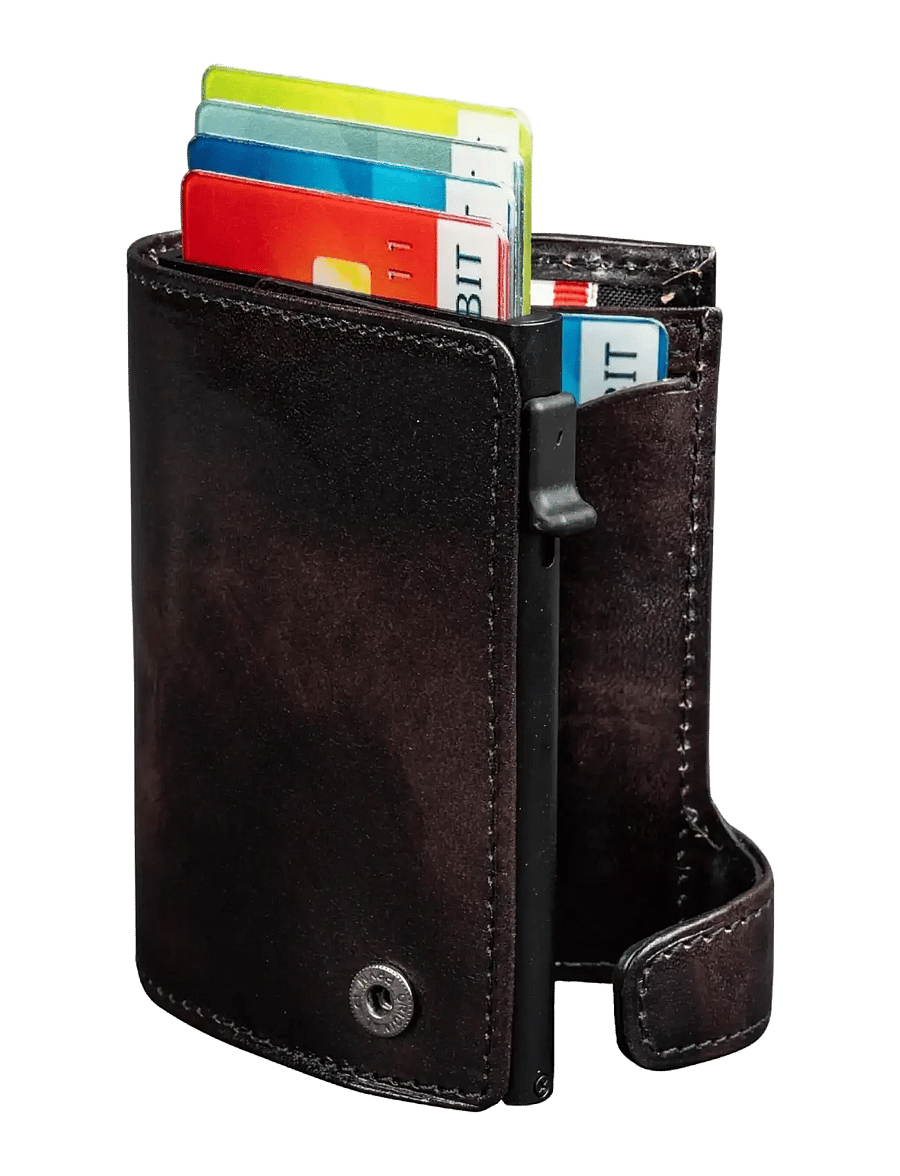 Tony Perotti - Furbo van Gogh cardholder with banknote and coin pocket - wallets & cases - black - 0