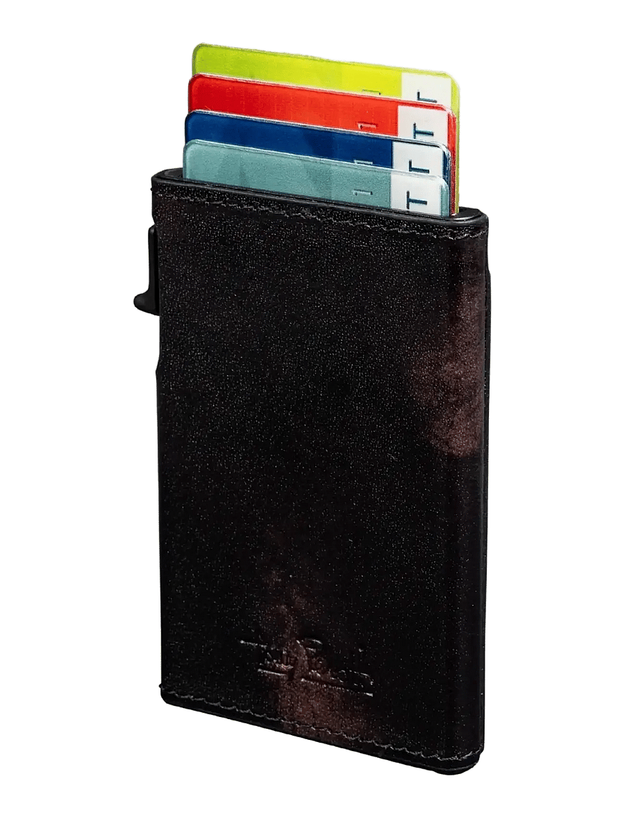 Tony Perotti - Furbo Slim Cardholder with outside card slot - wallets & cases - black - 0
