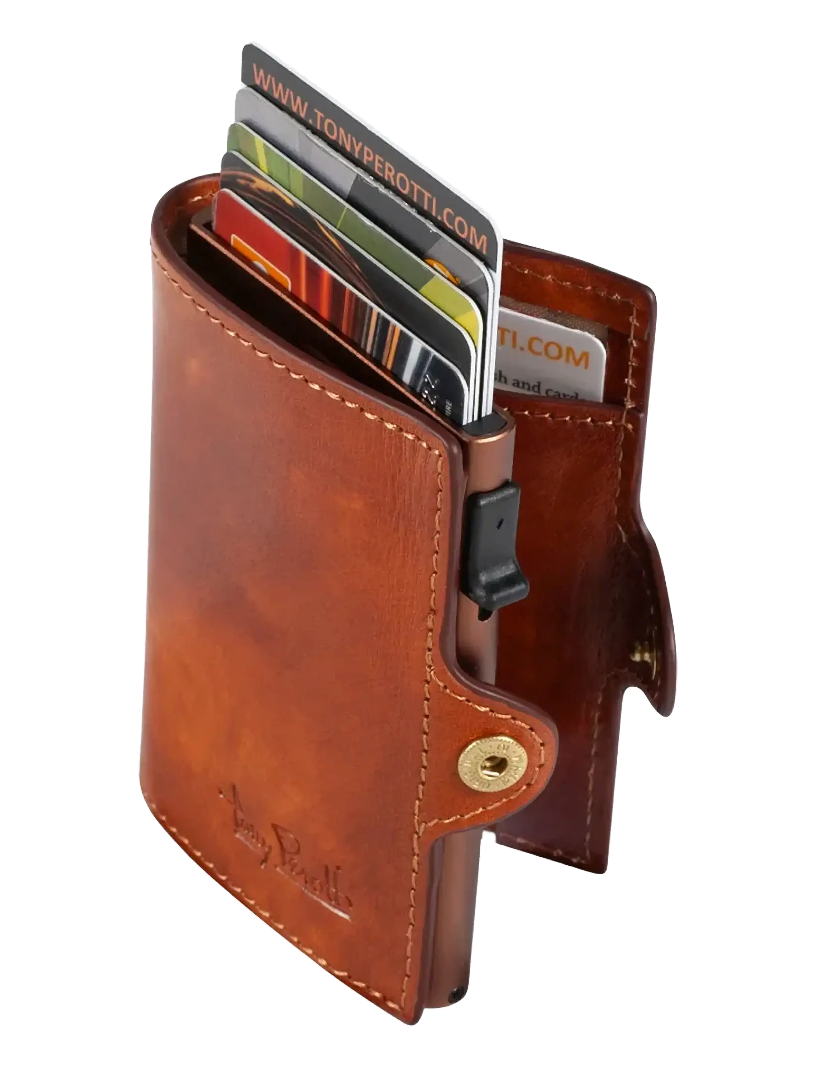 Tony Perotti Furbo Carbon Cardholder W/ Banknote Pocket, One Size, Wallets, Braun - Cardholder, Männerswear