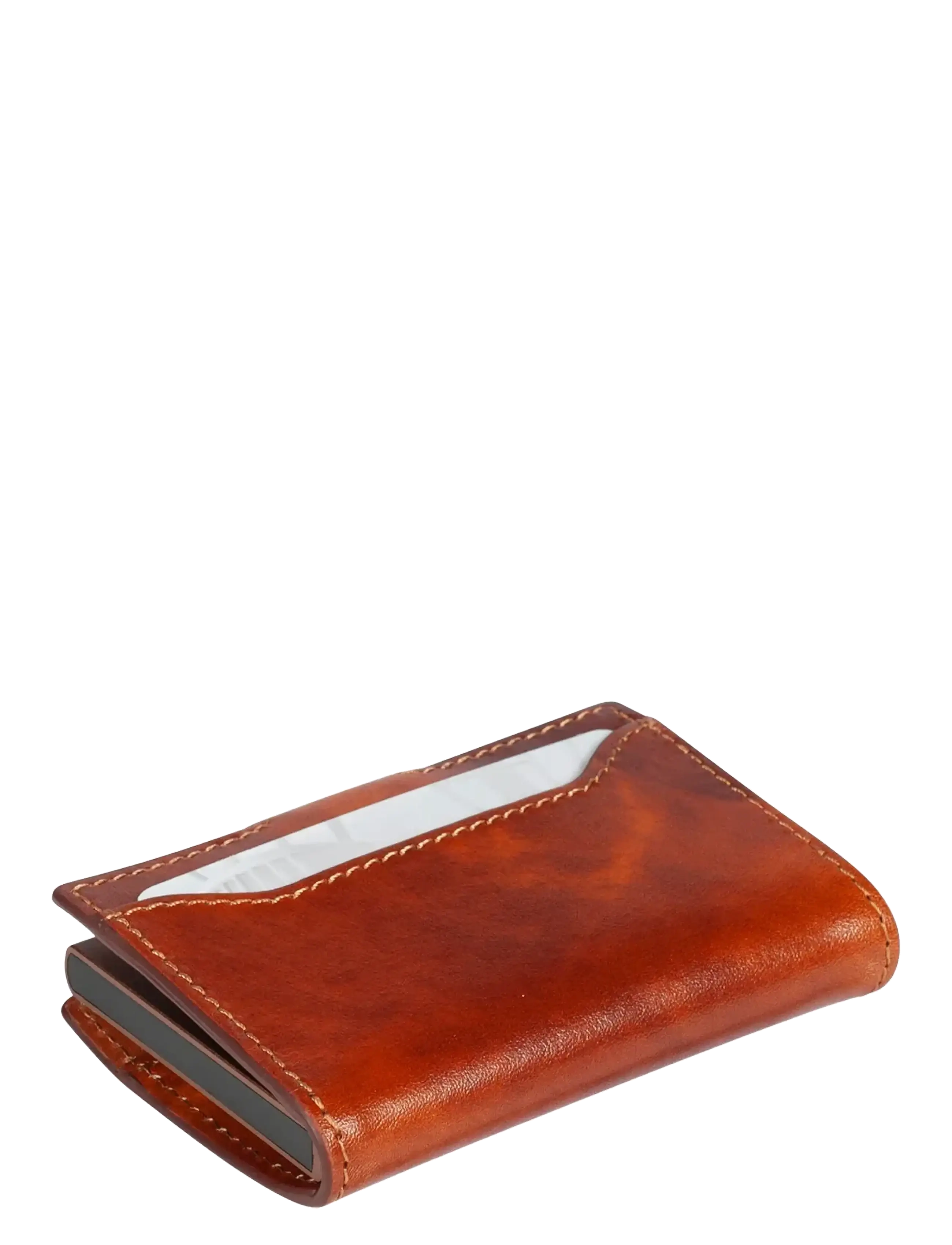 Tony Perotti - Furbo Carbon cardholder w/ banknote pocket - brieftaschen und taschen - cognac - 3