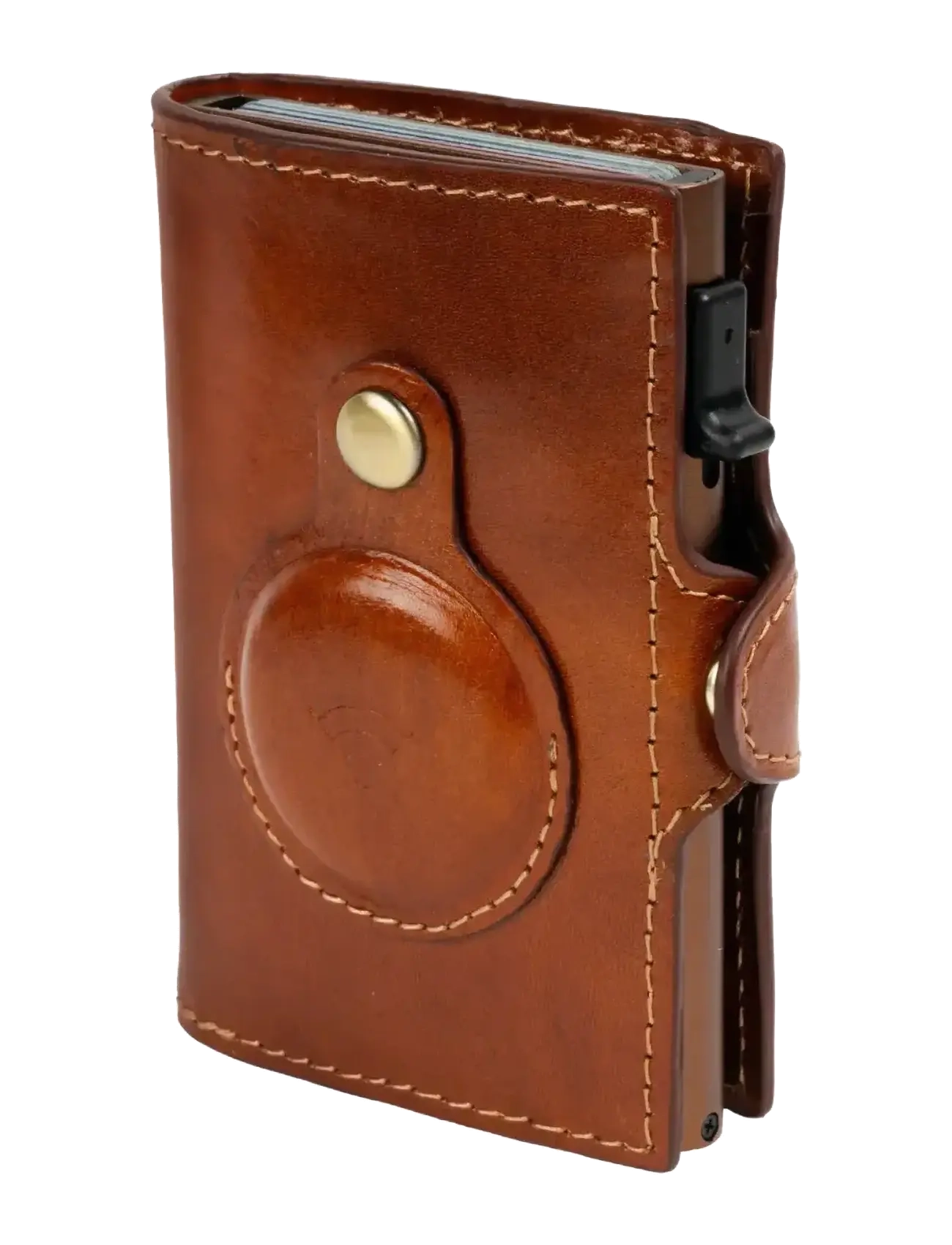 Tony Perotti Furbo cardholder w/ AirTag - Lompakot ja Kotelot - COGNAC / brown