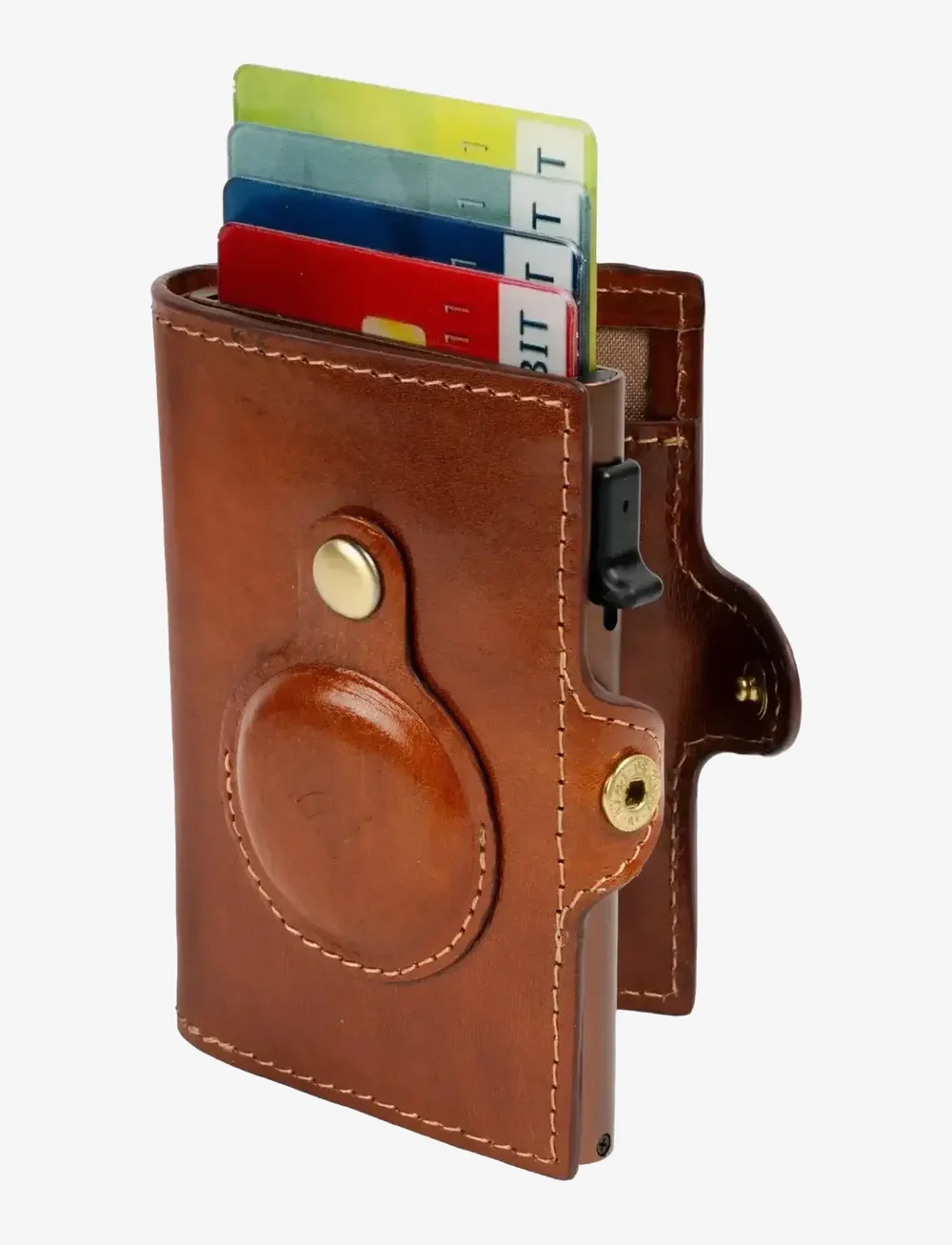 Tony Perotti - Furbo cardholder w/ AirTag - portemonnees en koffers - cognac - 3