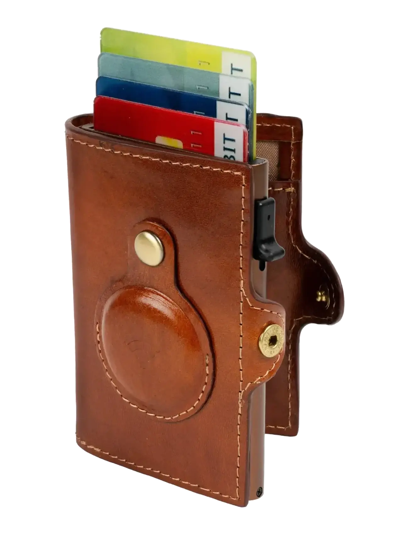 Tony Perotti - Furbo cardholder w/ AirTag - lompakot ja kotelot - cognac - 3