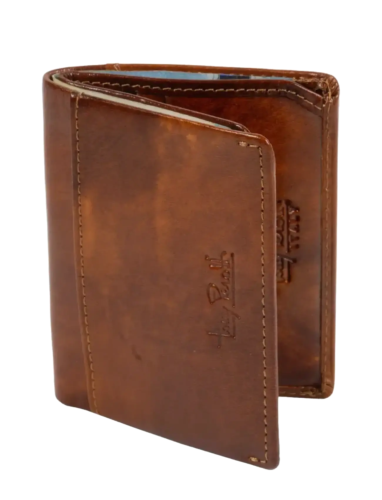 Tony Perotti - Creditcard wallet, fold, w/ banknote pocket - brieftaschen und taschen - cognac - 1