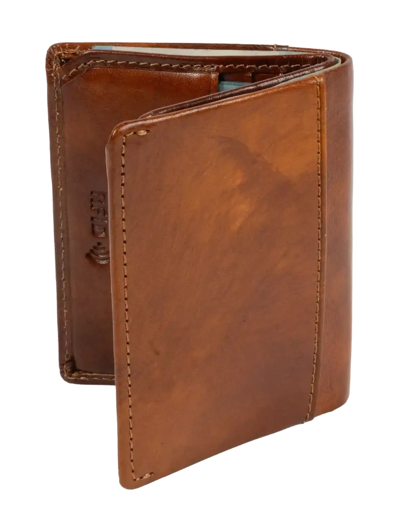 Tony Perotti - Creditcard wallet, fold, w/ banknote pocket - brieftaschen und taschen - cognac - 2