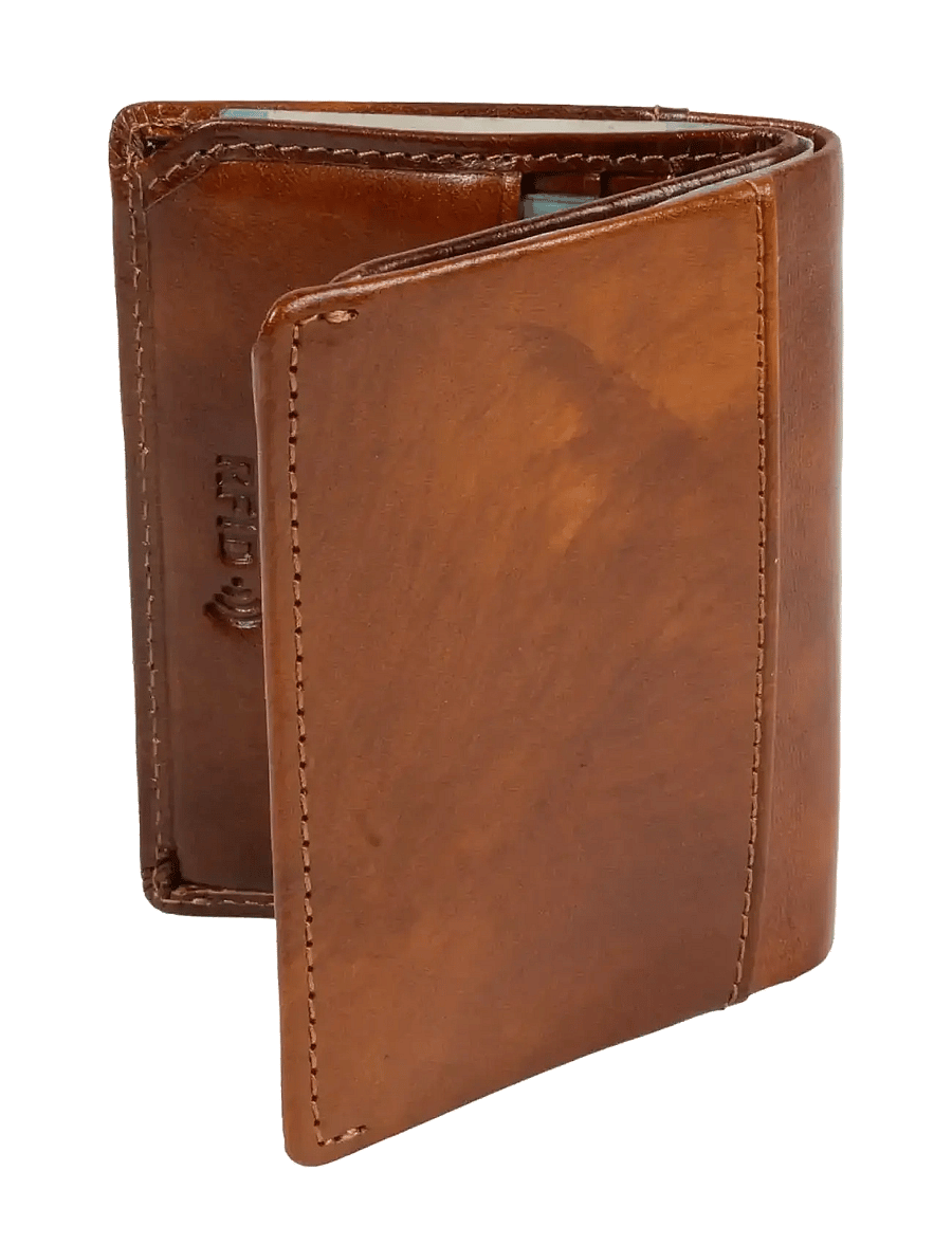 Tony Perotti - Creditcard wallet, fold, w/ banknote pocket - brieftaschen und taschen - cognac - 2