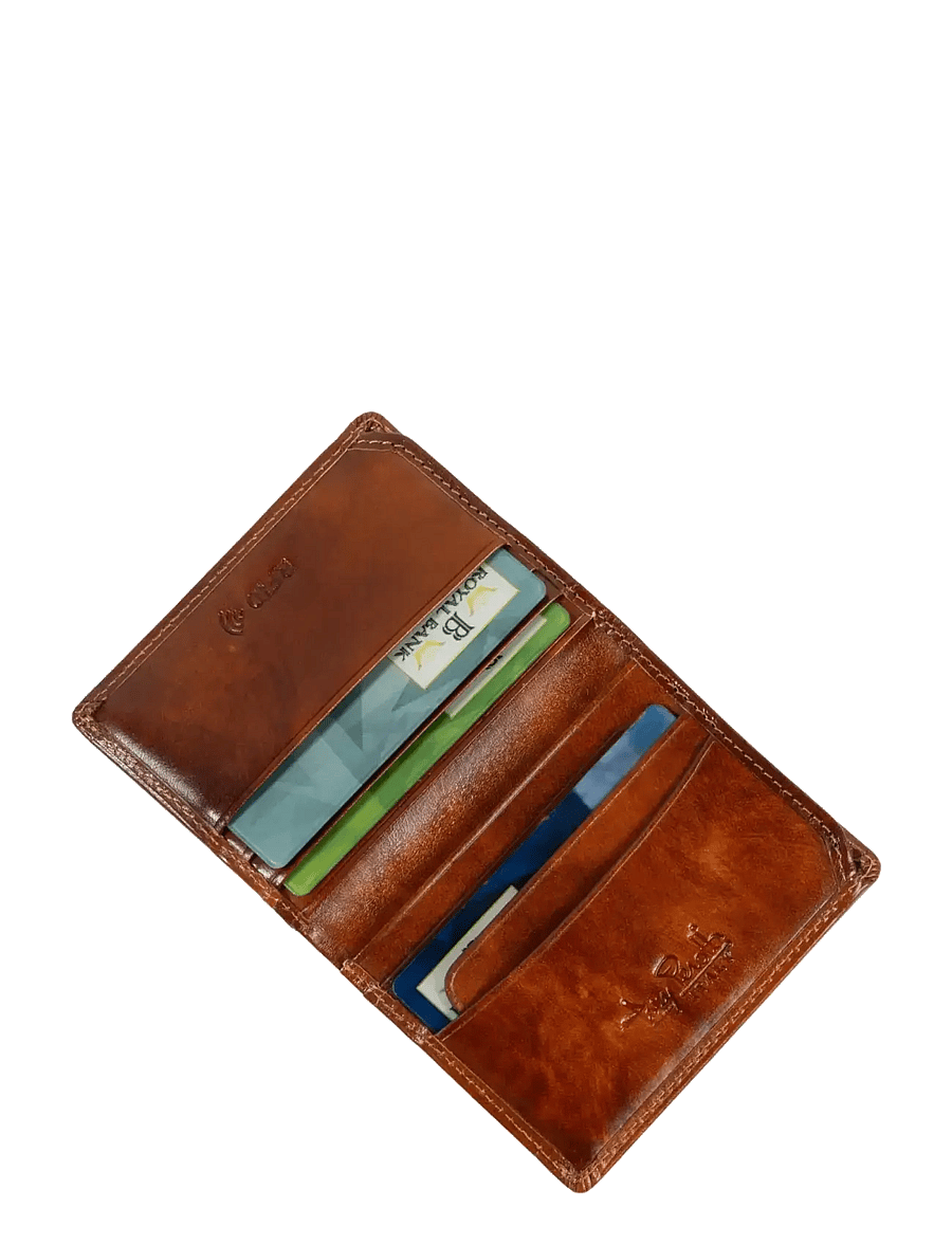 Tony Perotti - Creditcard wallet, fold, w/ banknote pocket - brieftaschen und taschen - cognac - 3