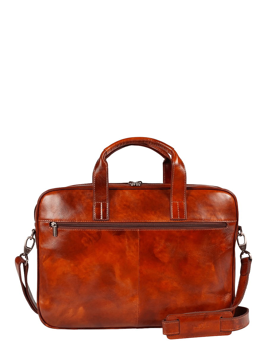 Tony Perotti - 1 compartment Laptop bag van Gogh - nach anlass kaufen - cognac - 0
