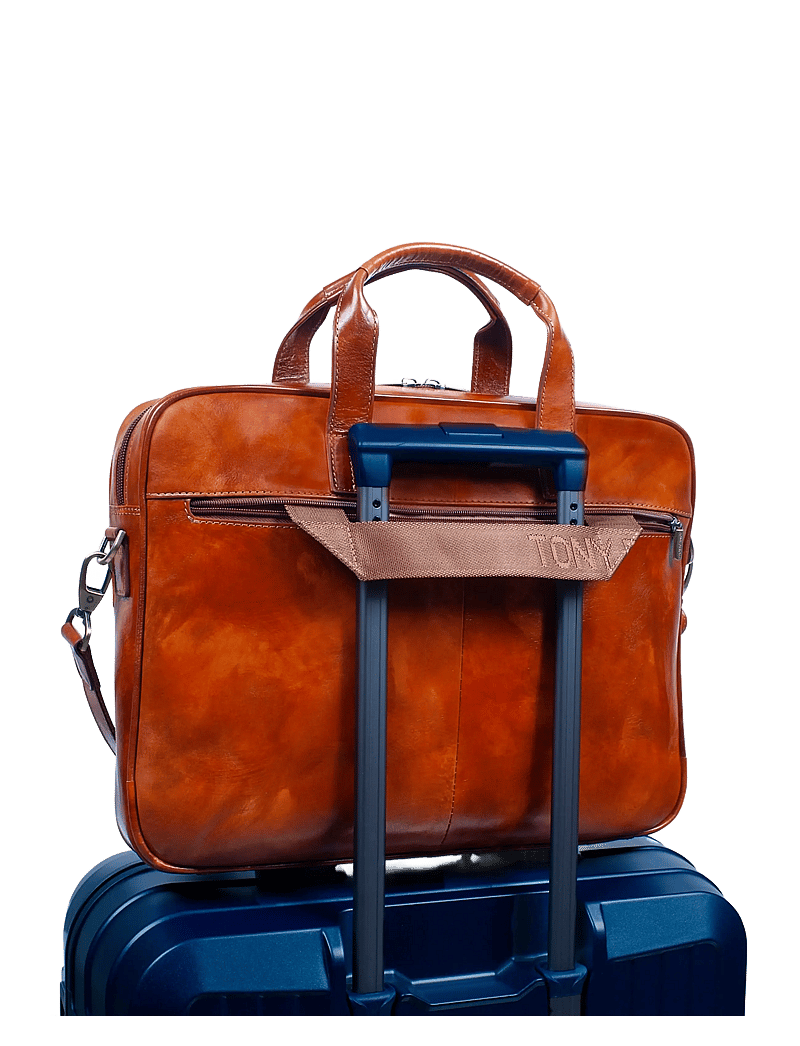 Tony Perotti - 1 compartment Laptop bag van Gogh - shop efter anledning - cognac - 2
