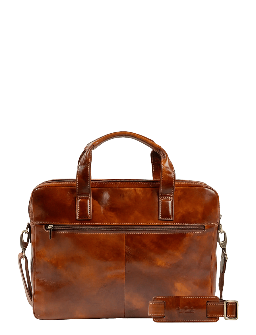 Tony Perotti - 2 comp. Laptop briefcase van Gogh - achetez selon l'occasion - cognac - 0