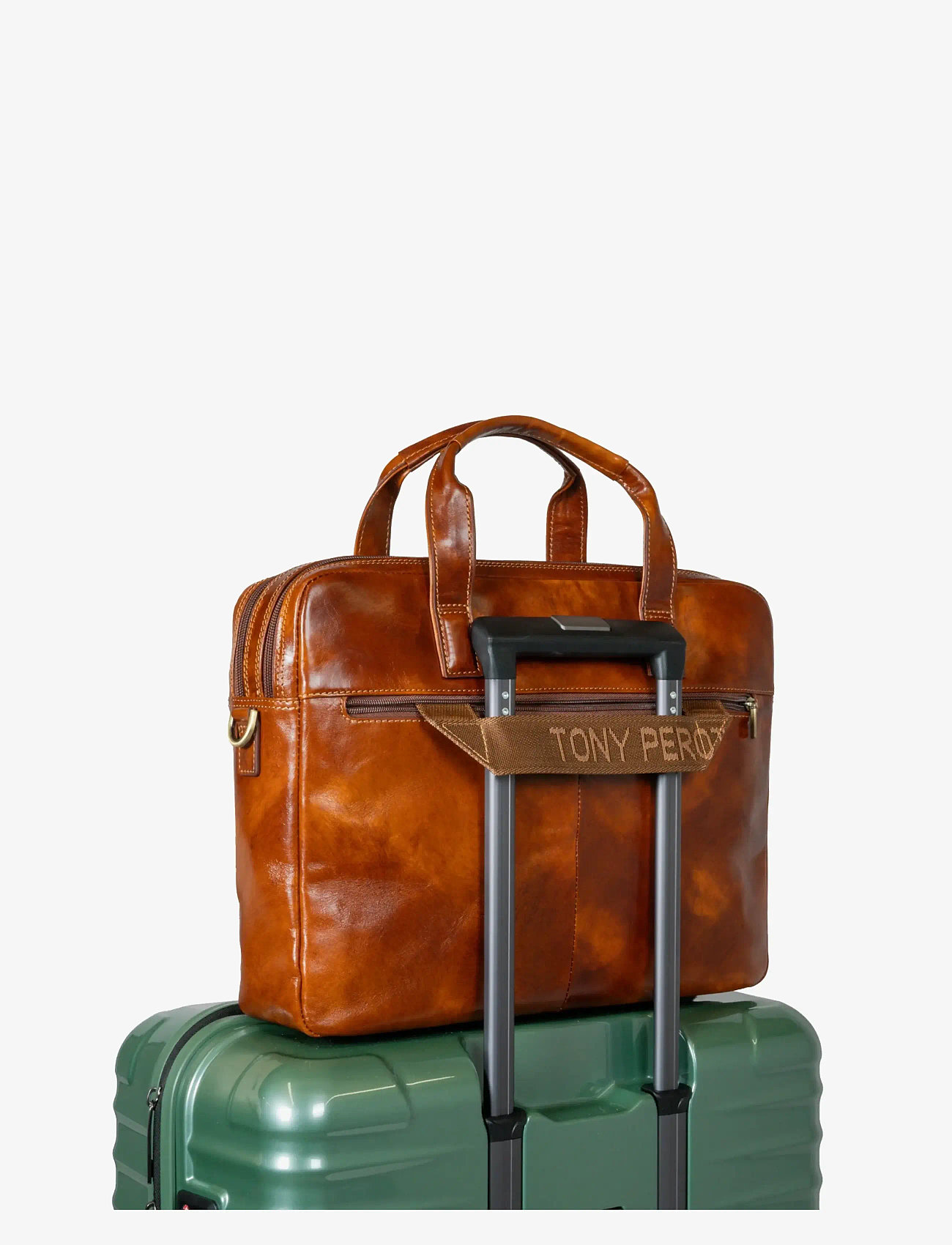 Tony Perotti - 2 comp. Laptop briefcase van Gogh - shop by occasion - cognac - 2