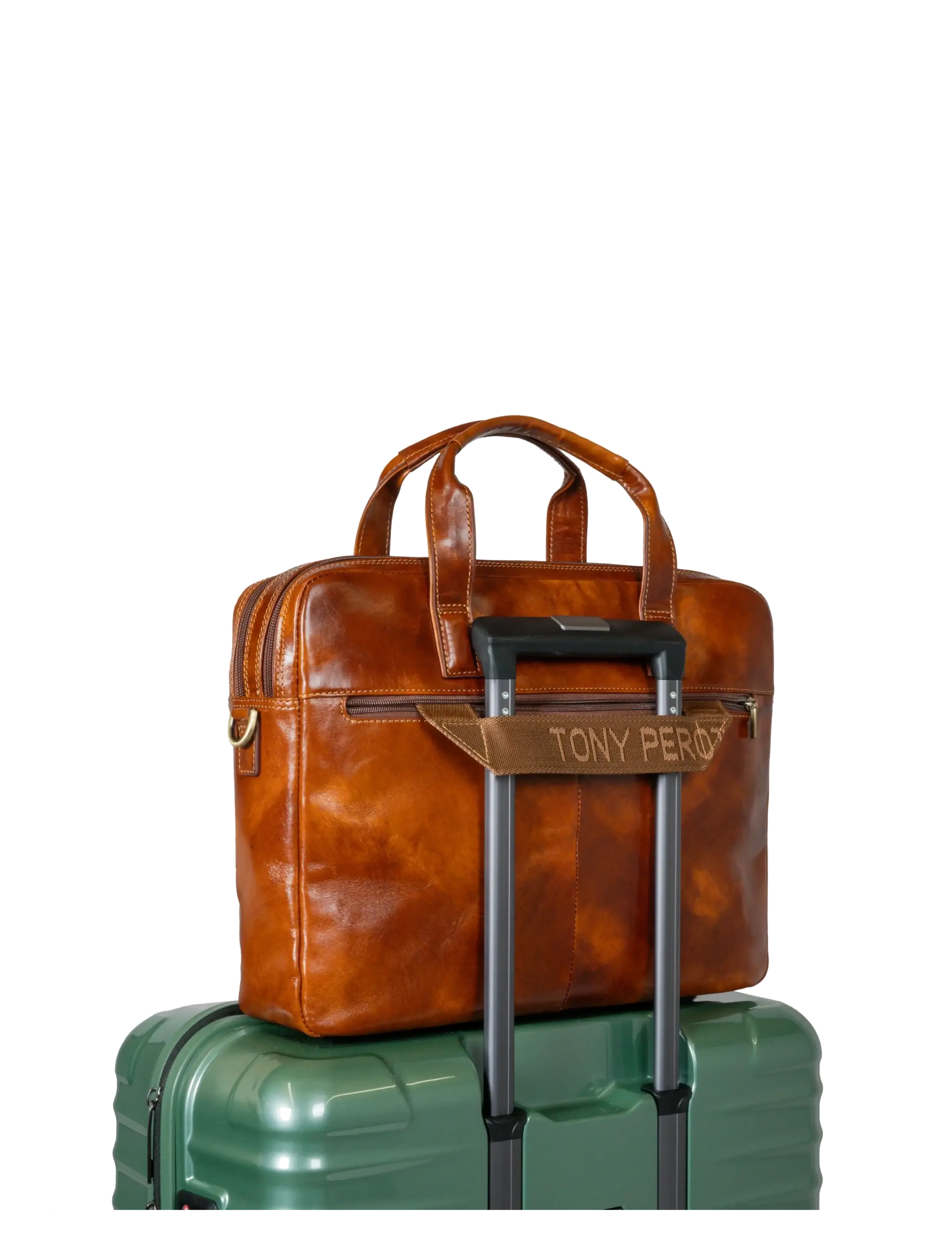 Tony Perotti - 2 comp. Laptop briefcase van Gogh - achetez selon l'occasion - cognac - 2