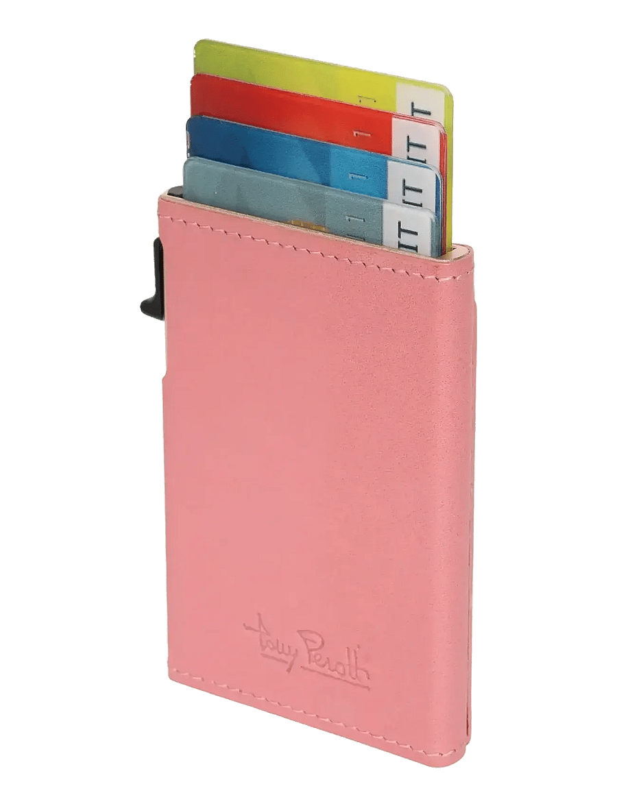 Tony Perotti - Furbo Slim Cardholder with outside card slot - wallets & cases - rose - 1