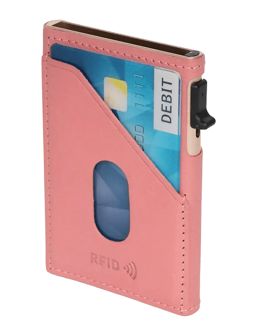 Tony Perotti - Furbo Slim Cardholder with outside card slot - wallets & cases - rose - 2