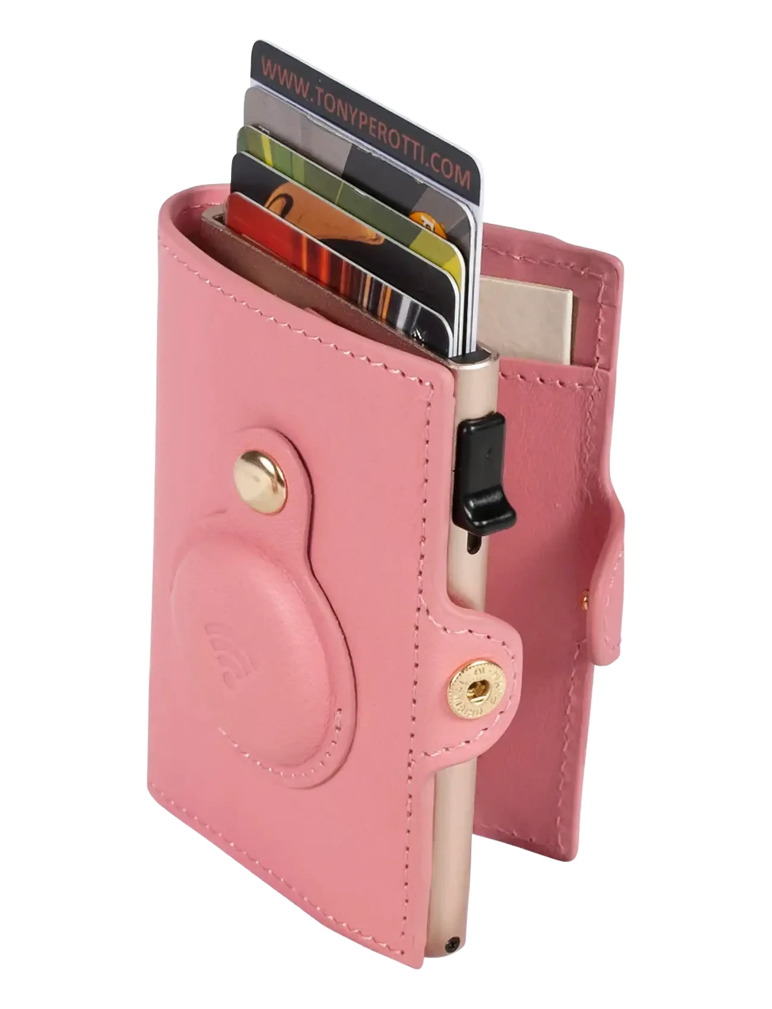 Tony Perotti Furbo cardholder for Air Tag - Portemonnees & Kaarthouders - ROSE / pink/rose