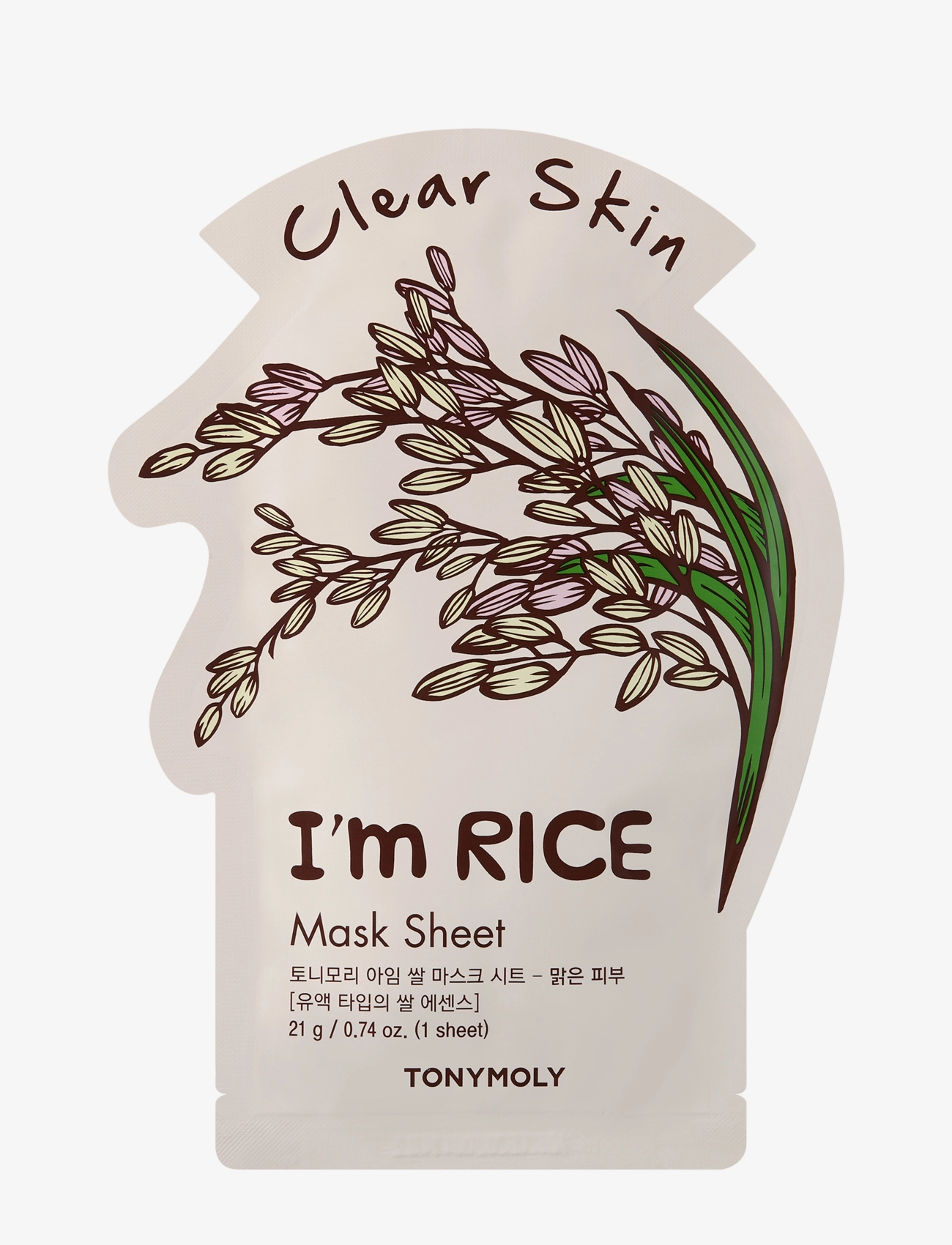 Tonymoly I ́m Rice Mask Sheet 21G, Sheetmaske, Nude, Str: 21 G