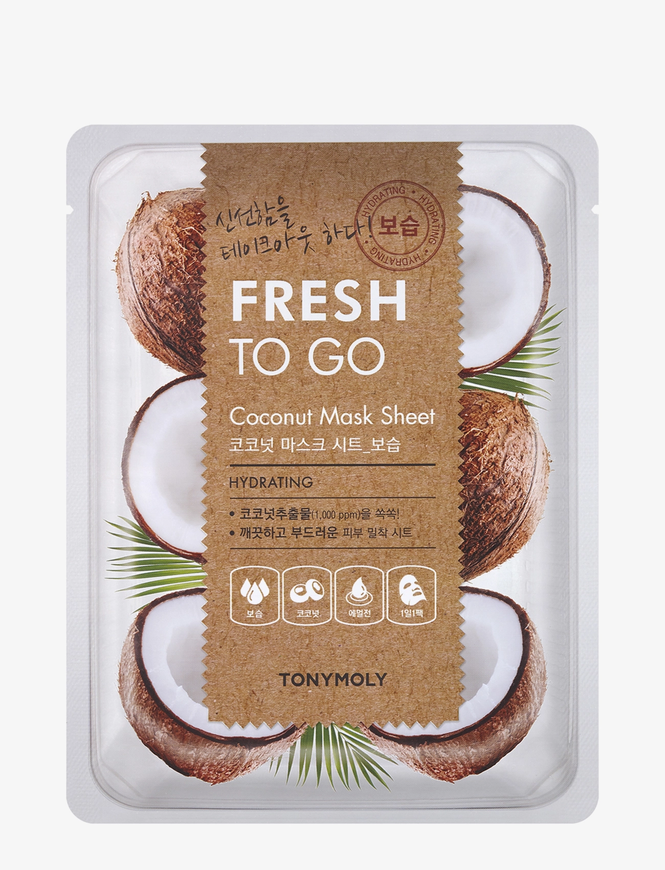 Tonymoly Tonymoly Fresh To Go Coconut Mask Sheet, 25 g, Nude, Masker > Sheetmask, Dame