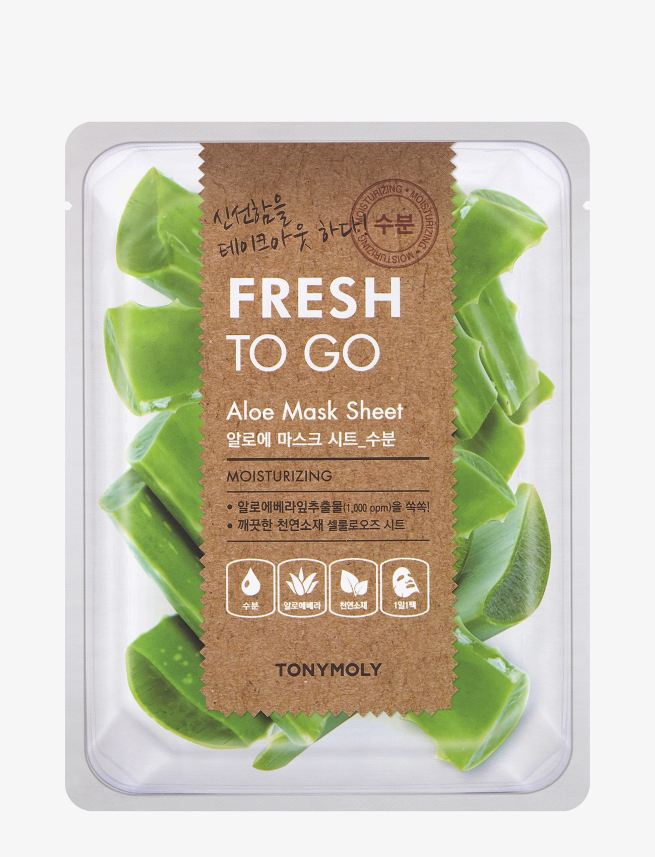 Tonymoly Tonymoly Fresh To Go Aloe Mask Sheet, 22 g, Nude, Masker > Sheetmask, Dame