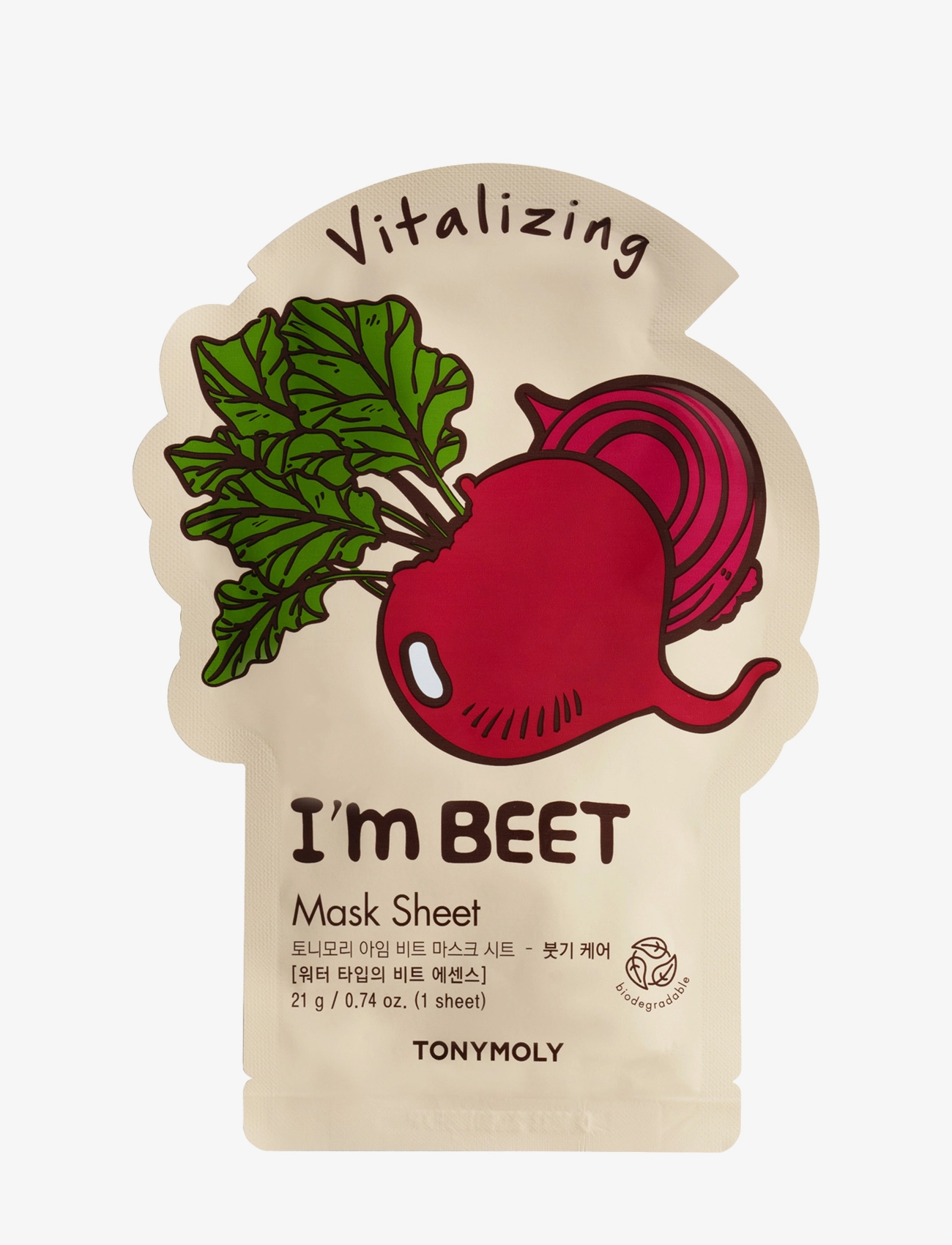Tonymoly I'm Beet Mask Sheet, Sheetmaske, Nude, Str: 21 g