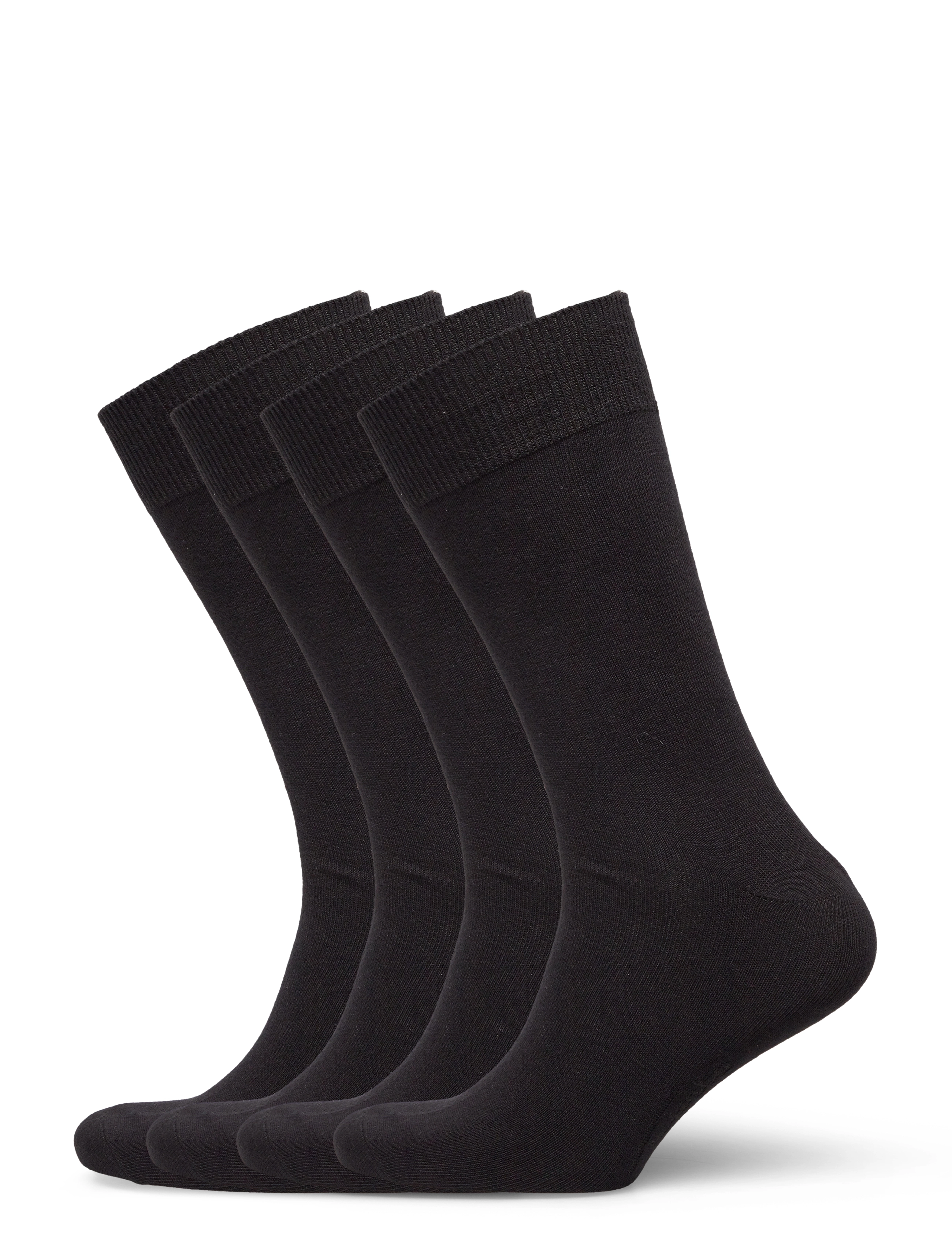 TOPECO Socks 4P, Cotton, 41-45, Black, Sokker > Almindelige Sokker, Herre