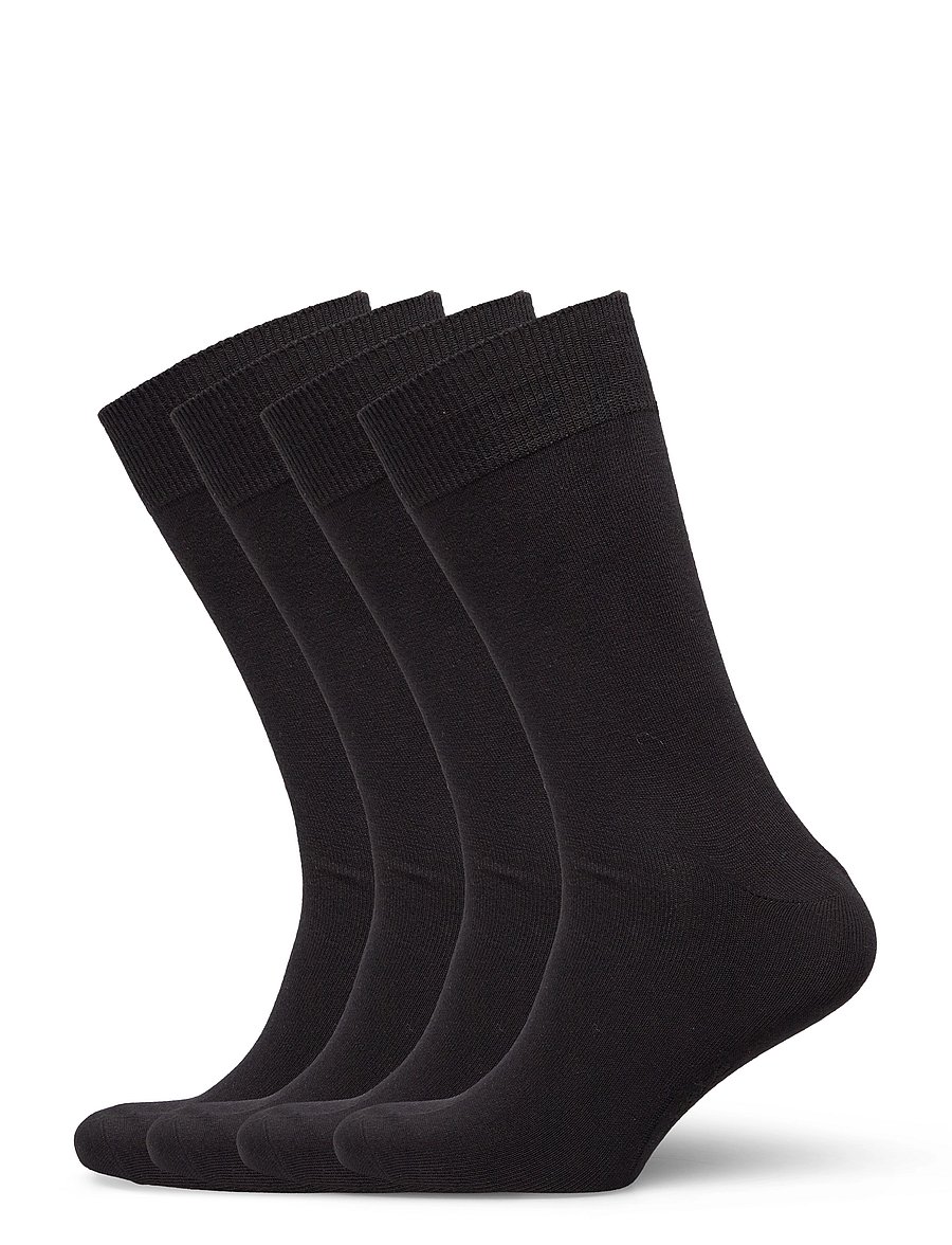 TOPECO - SOCKS 4P, COTTON - sokker - black - 0