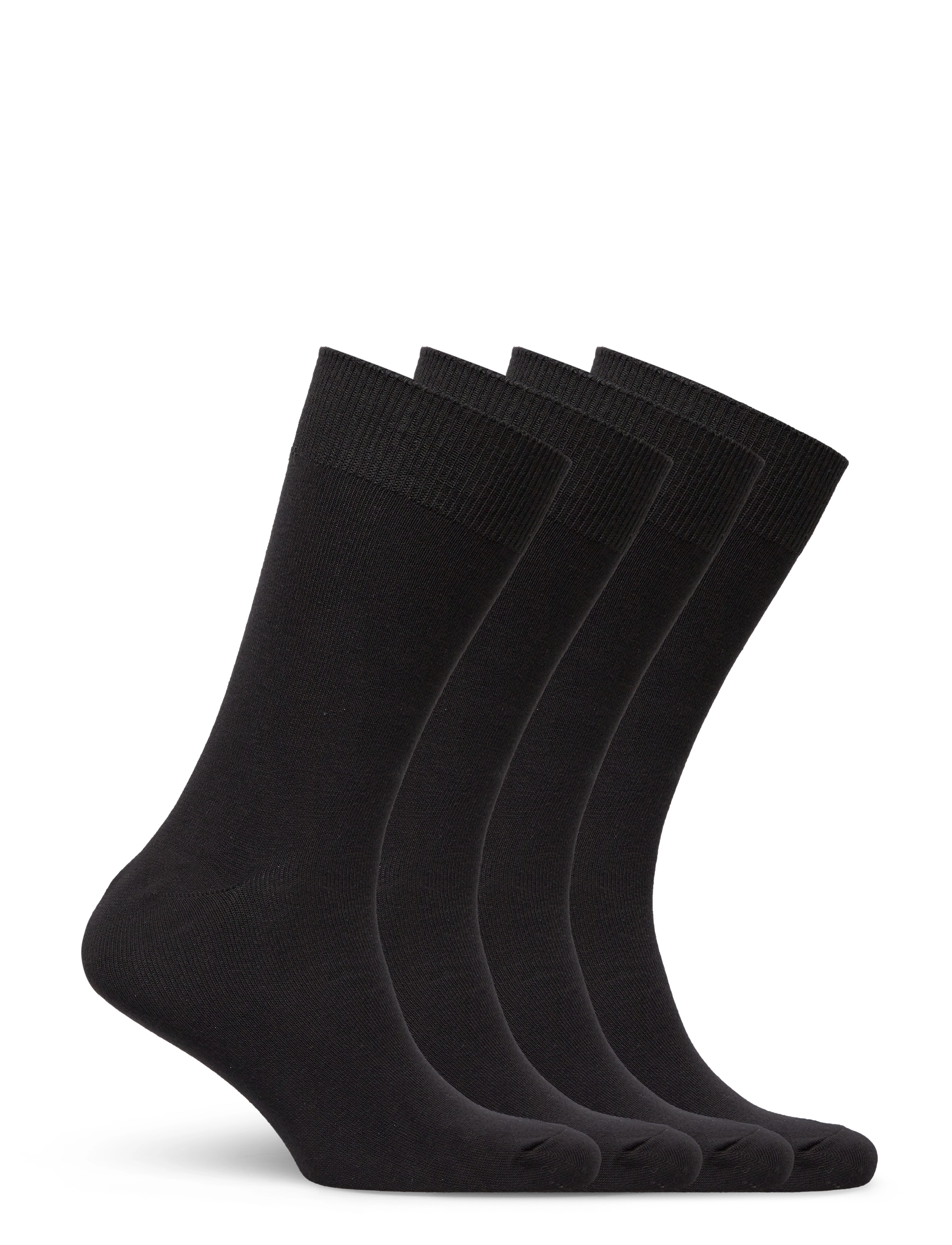 TOPECO - SOCKS 4P, COTTON - alhaisimmat hinnat - black - 1