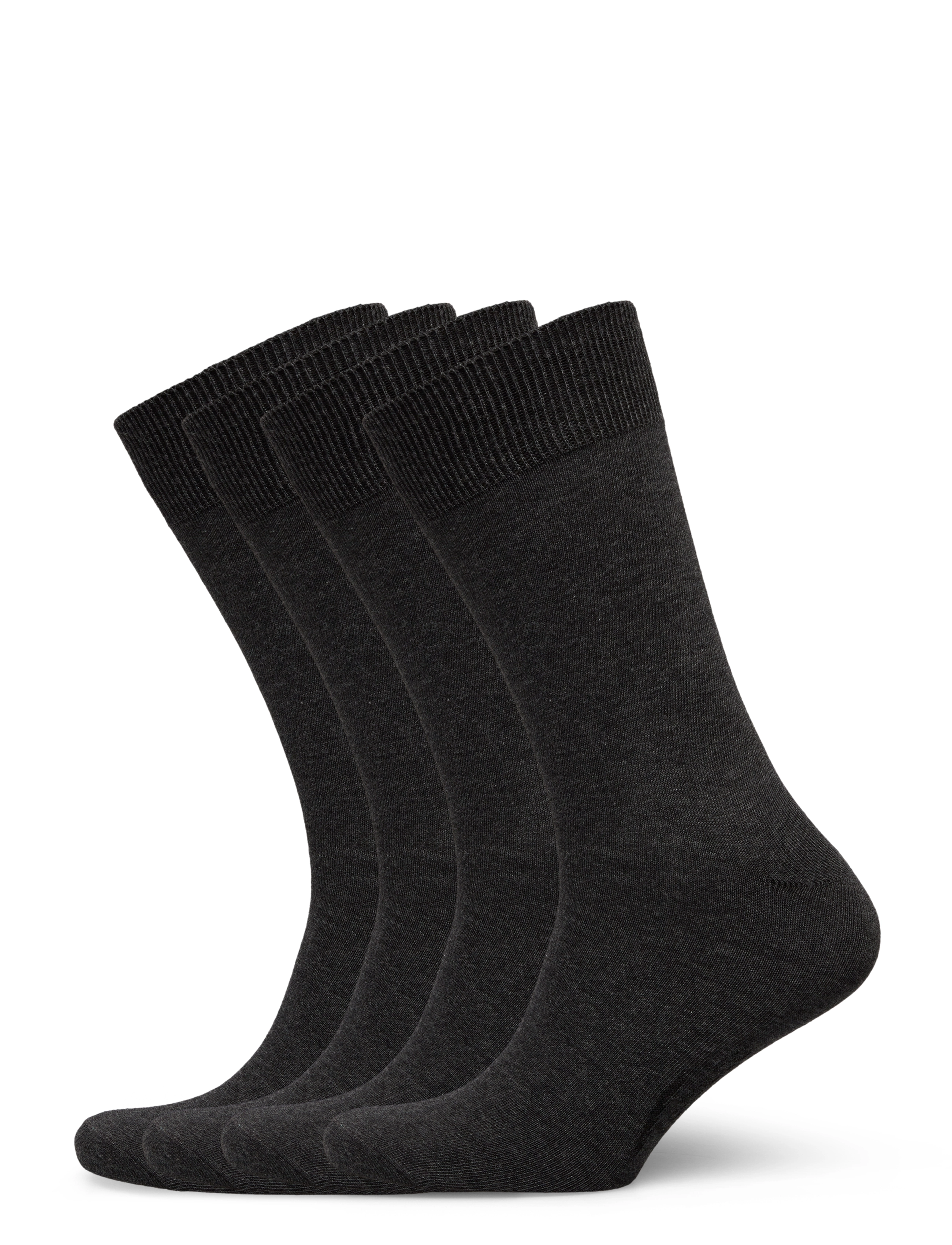 TOPECO Socks 4P, Cotton, 41-45, Black, Sokker > Almindelige Sokker, Herre