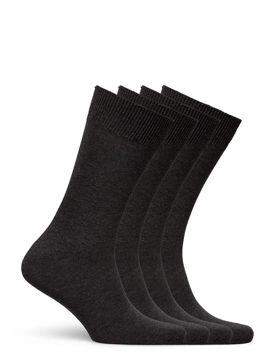 TOPECO - SOCKS 4P, COTTON - vanliga strumpor - grey - 1