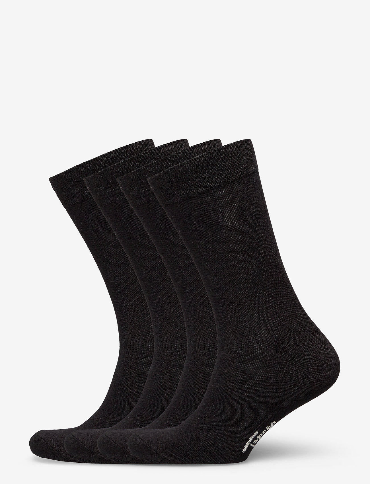 TOPECO - SOCKS 4P, BAMBOO - vanliga strumpor - black - 0