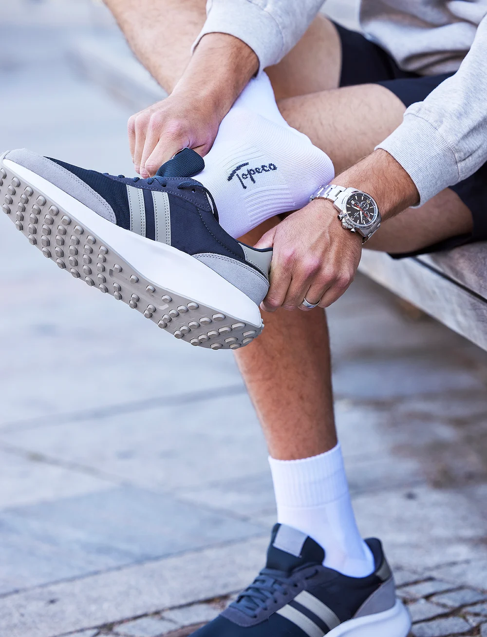 TOPECO - SPORT SOCKS, MID-CUT 4-P, WHITE 40/45 - sokker - 02 - 0