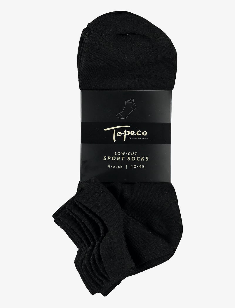 TOPECO - SPORT SOCKS, LOW-CUT 4-P, WHITE 40/45 - sokker - 01 - 1
