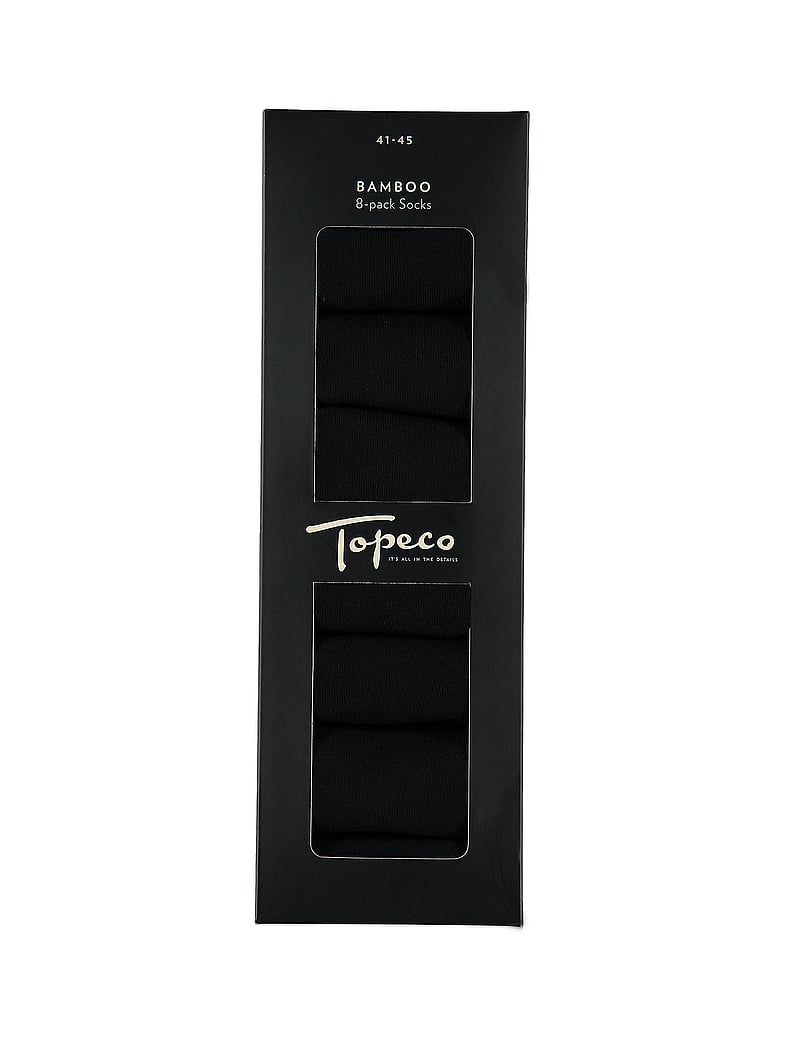 TOPECO - SOCKS 8-P - vanliga strumpor - black - 0