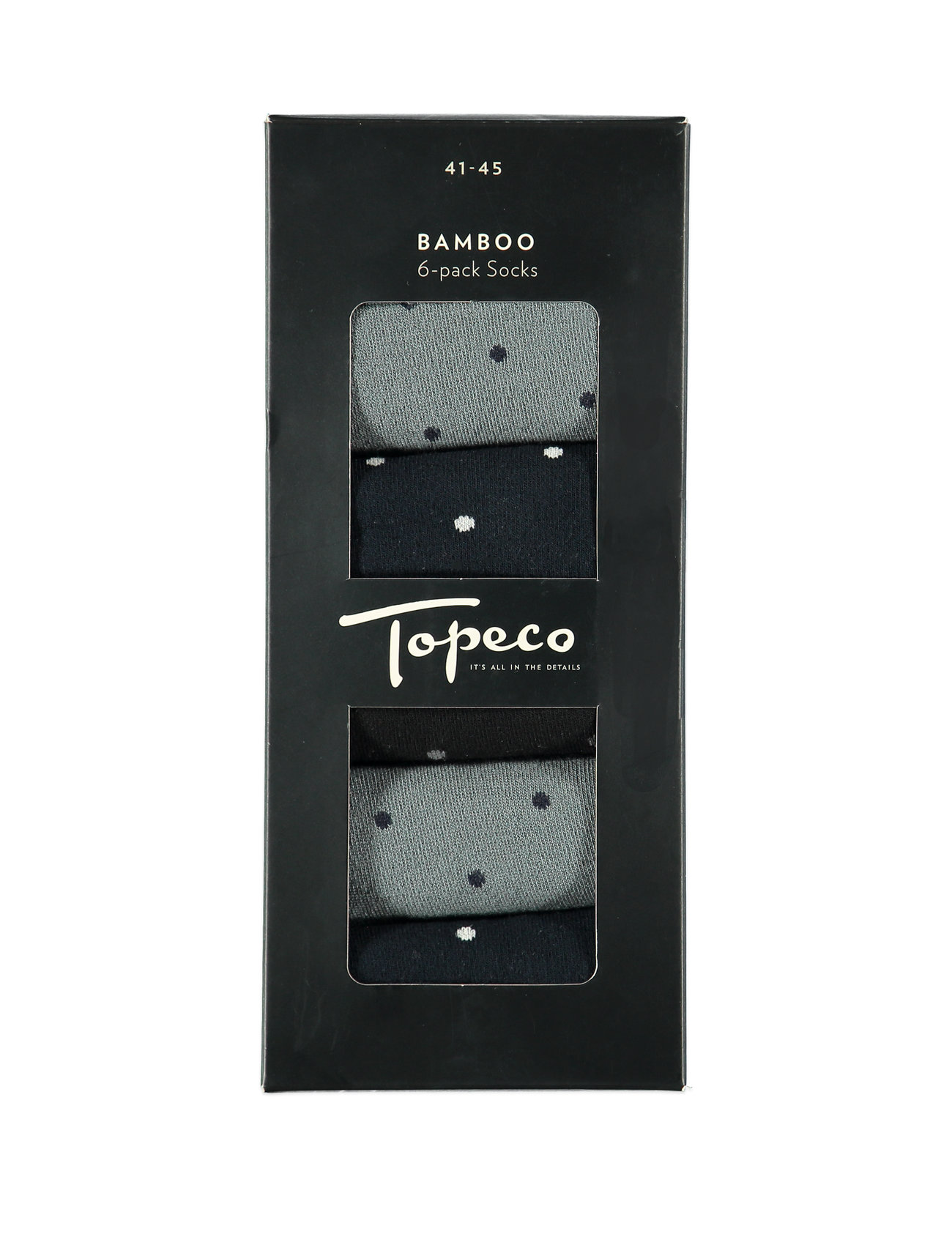 TOPECO - SOCKS 6-P, BAMBOO, MULTI DOTS 115A23 6 PC/PACK - regular socks - 115 - 1