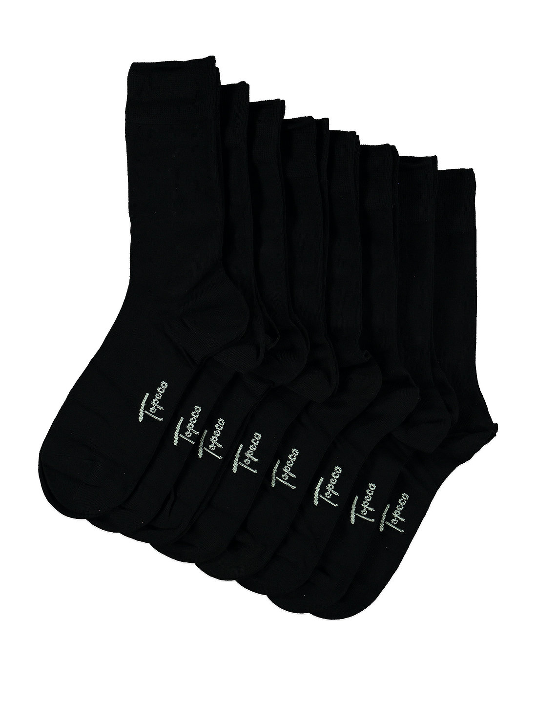 TOPECO - SOCKS 8-P BAMBOO - vanliga strumpor - black - 3