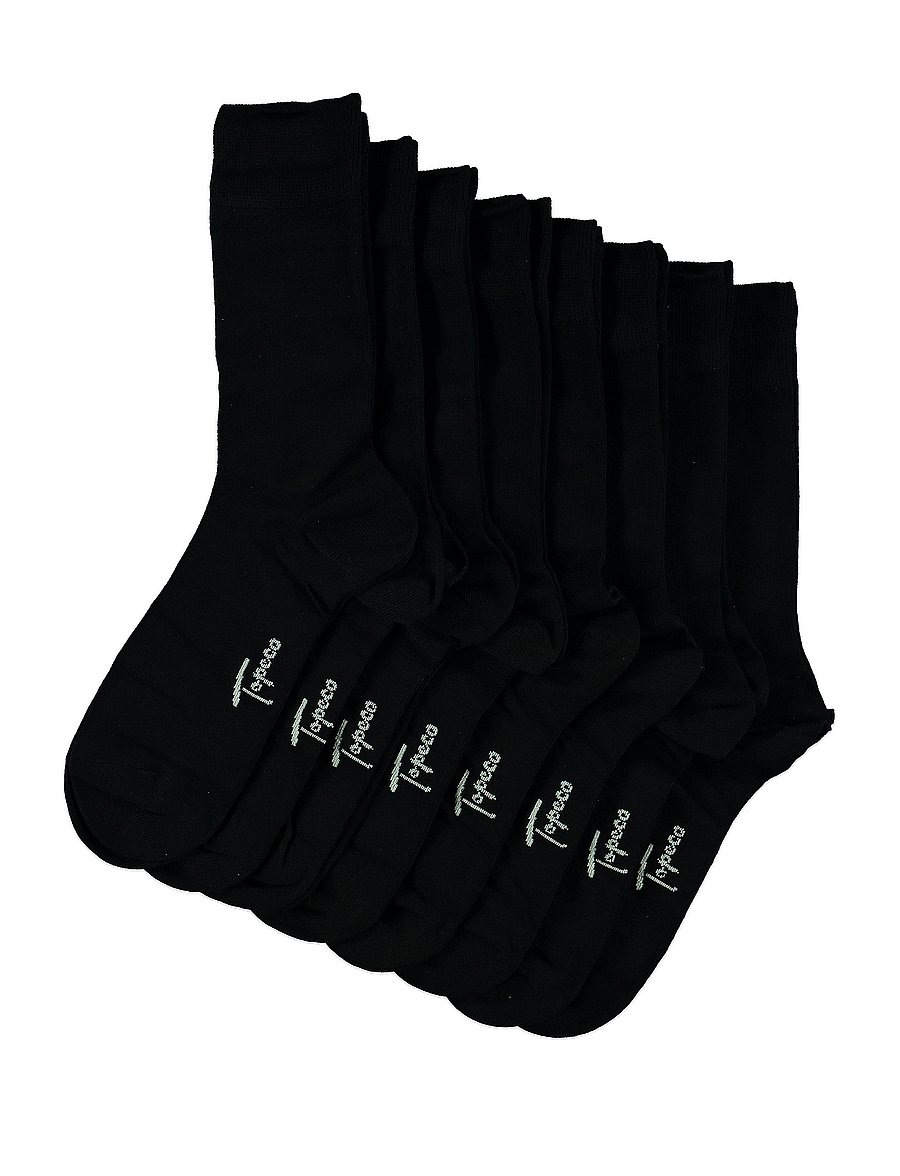 TOPECO - SOCKS 8-P BAMBOO - vanliga strumpor - black - 3